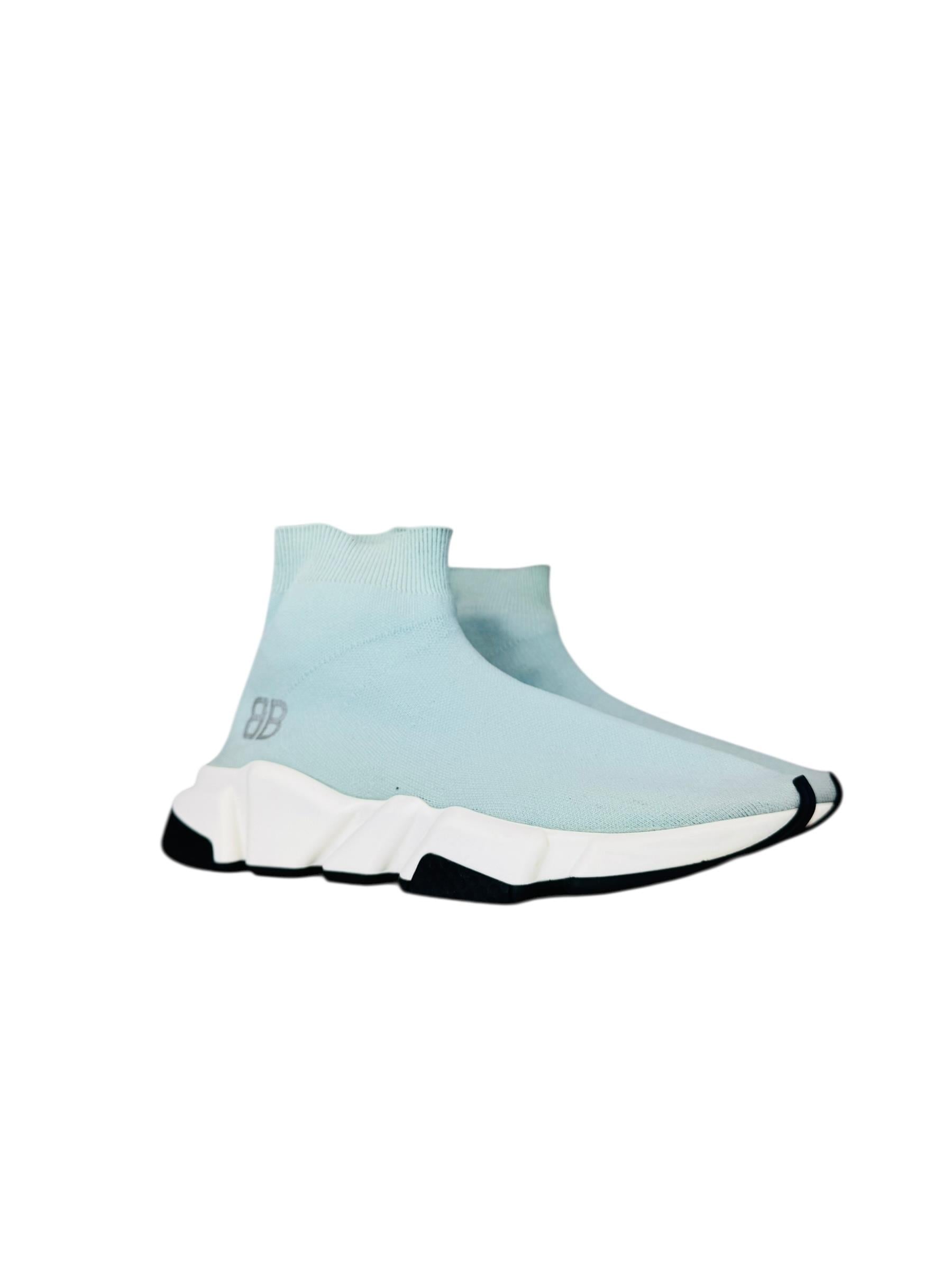 BALENCIAGA BABY BLUE SPEED SNEAKERS