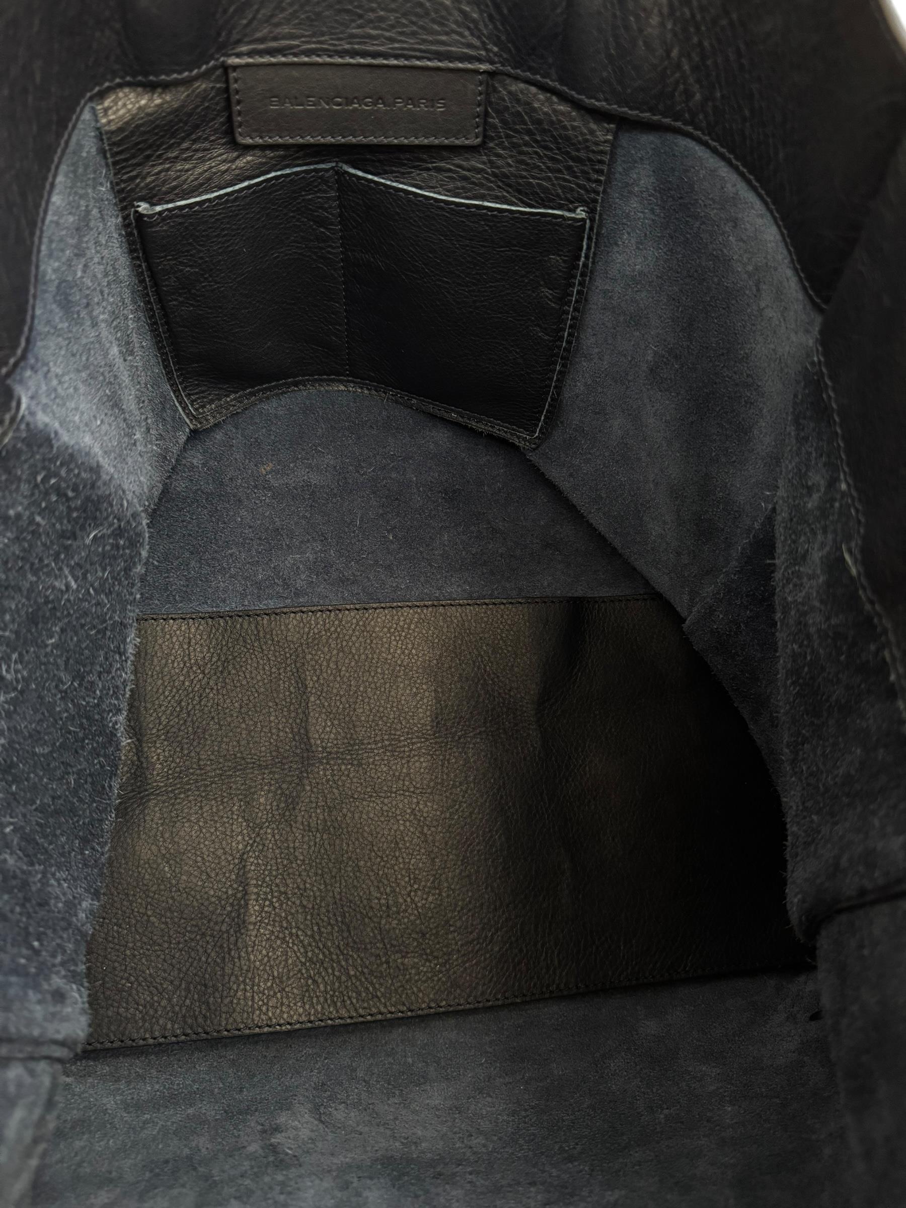BALENCIAGA BLACK A4 ZIP AROUND BAG