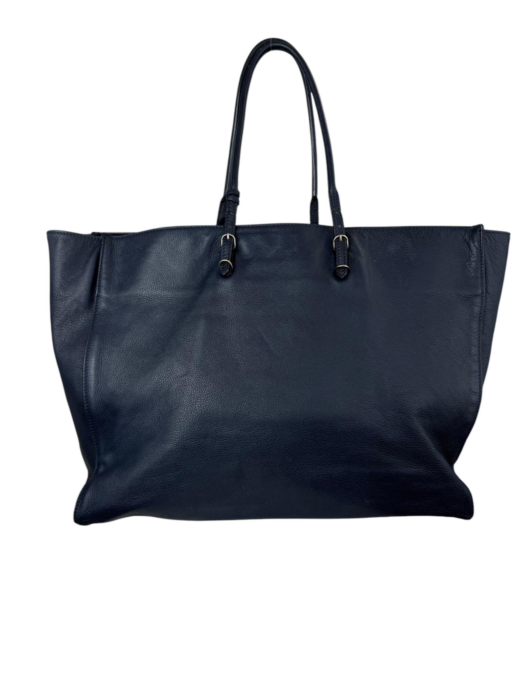 BALENCIAGA BLACK A4 ZIP AROUND BAG