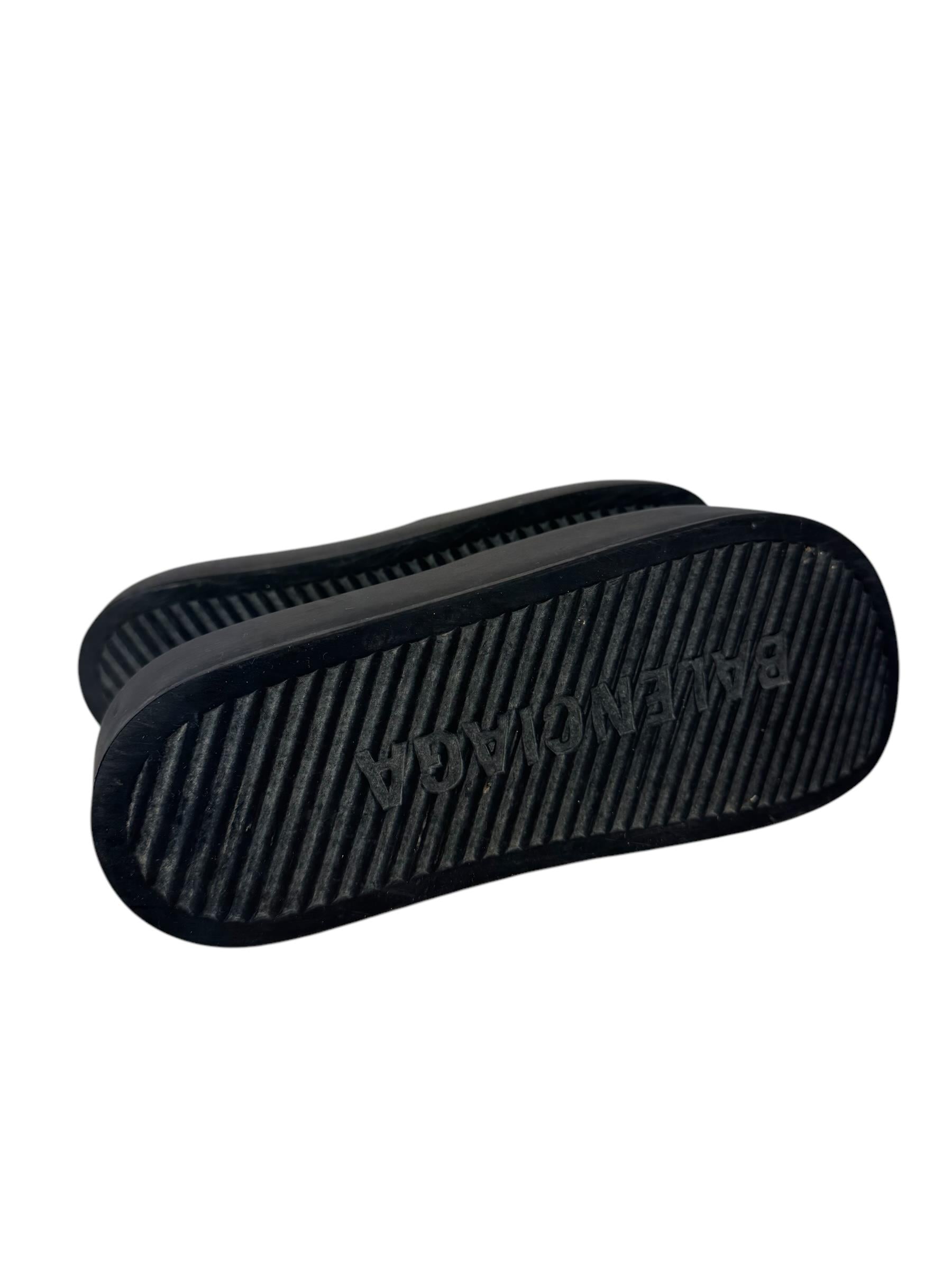 BALENCIAGA BLACK RUBBER MULES