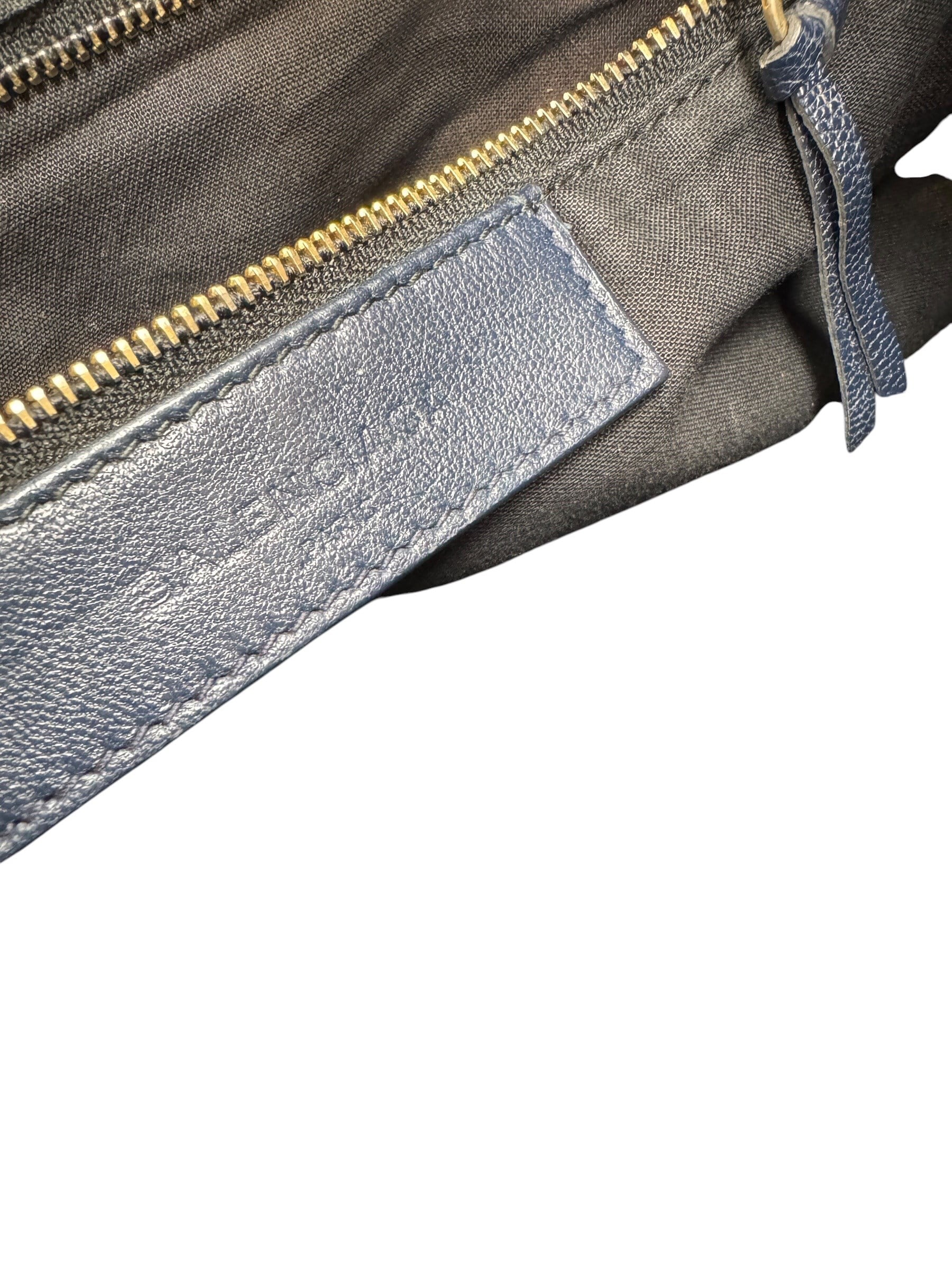 BALENCIAGA BLEU NUIT GRAINED CITY BAG