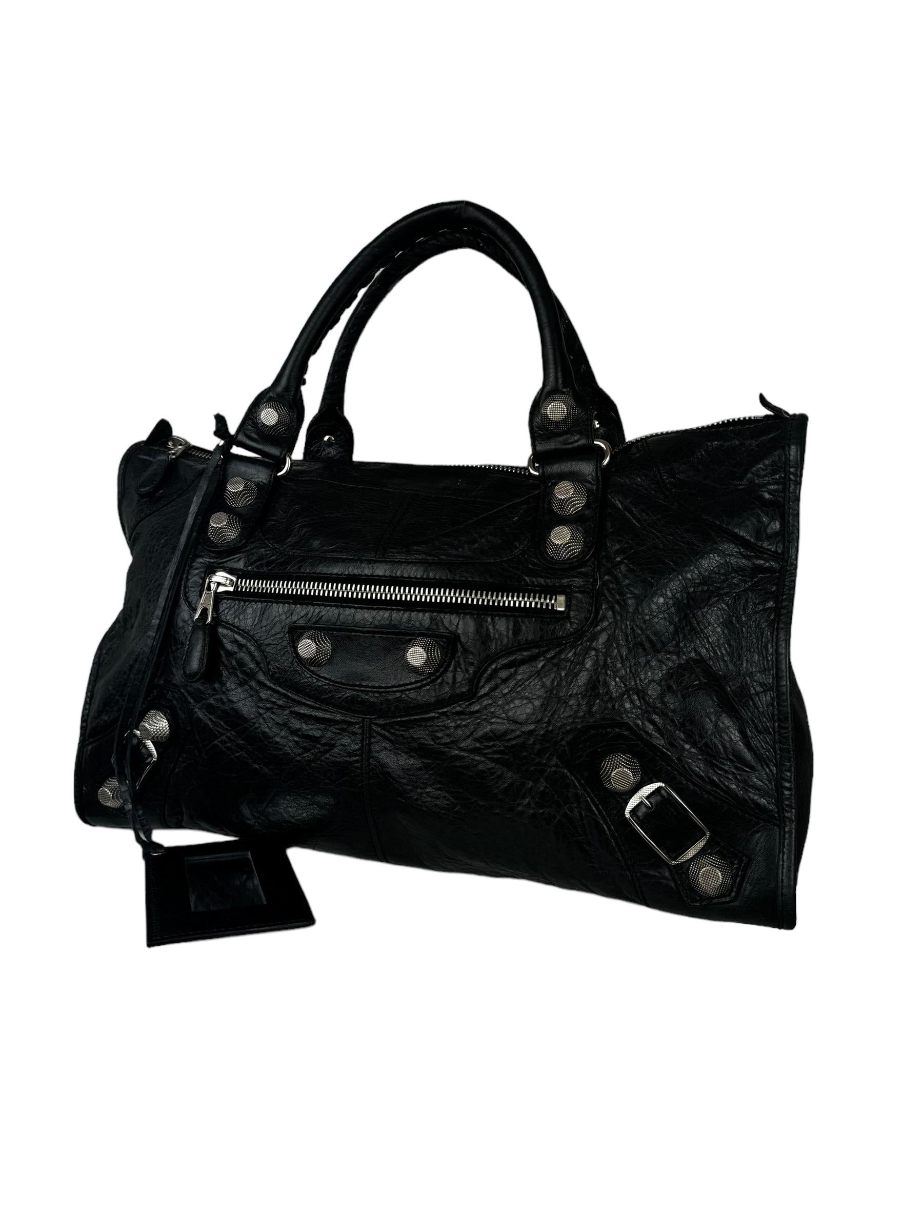 BALENCIAGA GIANT 21 SILVER HARDWARE CITY BAG