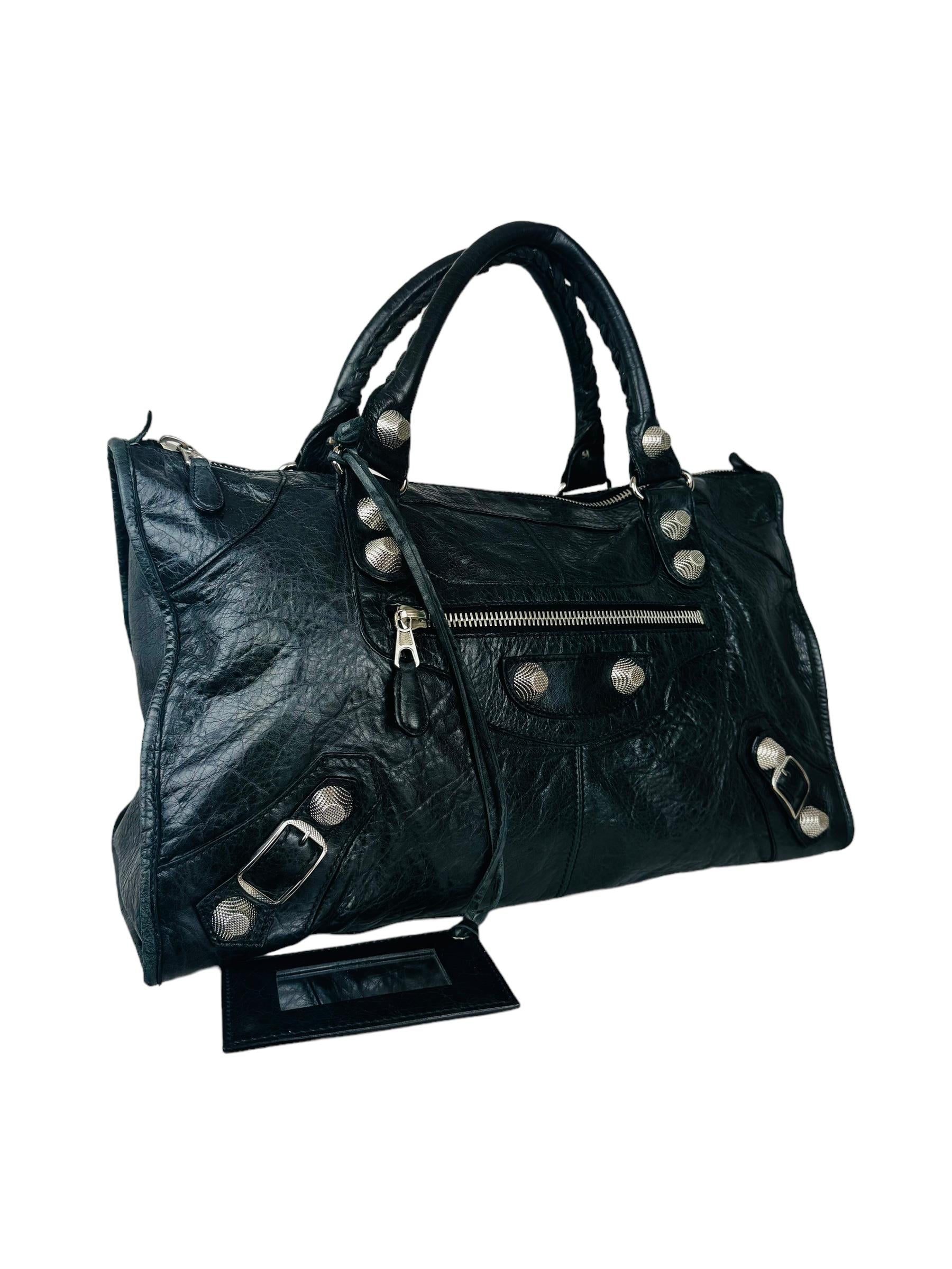 BALENCIAGA GIANT 21 SILVER HARDWARE CITY BAG
