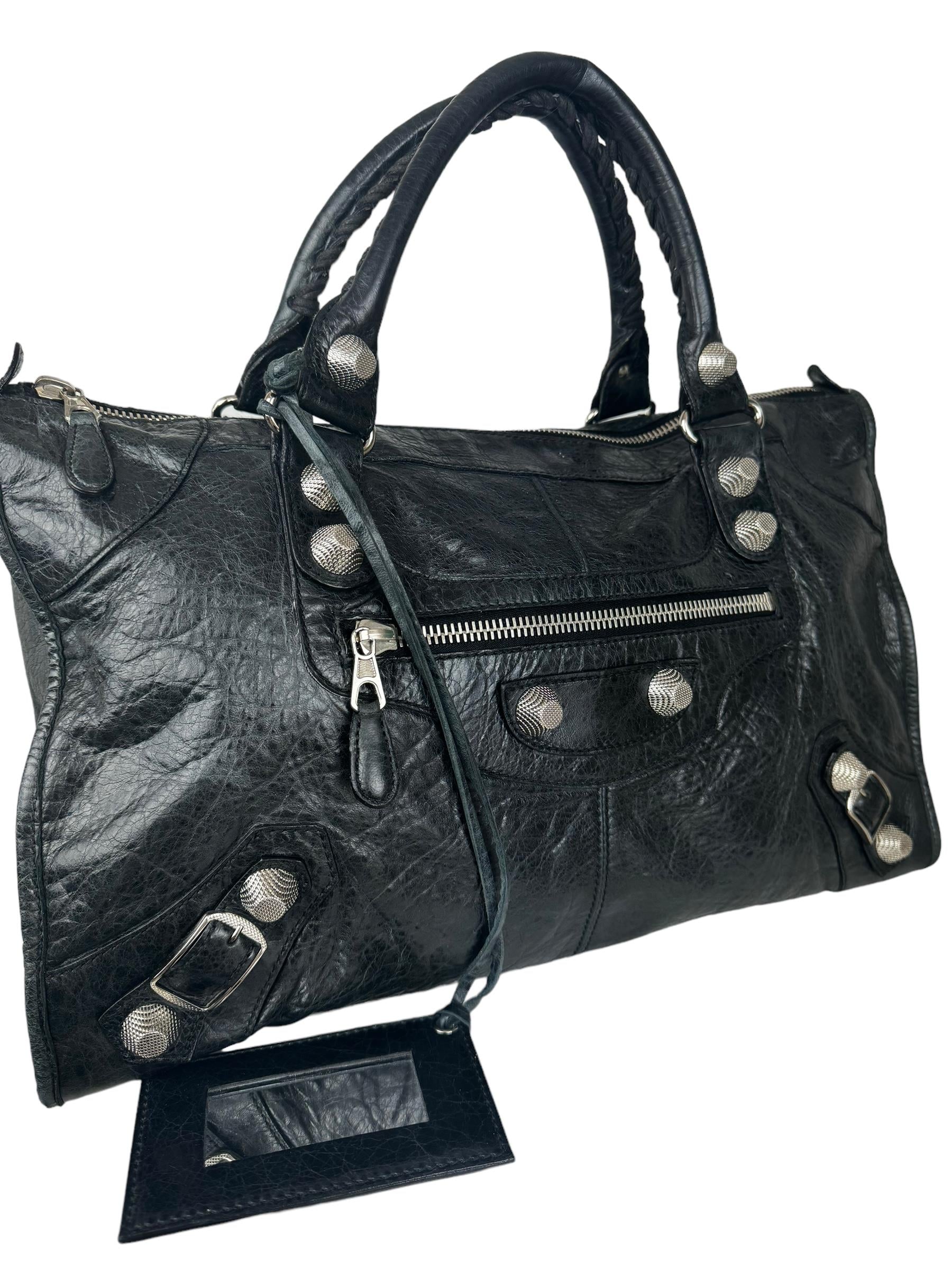 BALENCIAGA GIANT 21 SILVER HARDWARE CITY BAG