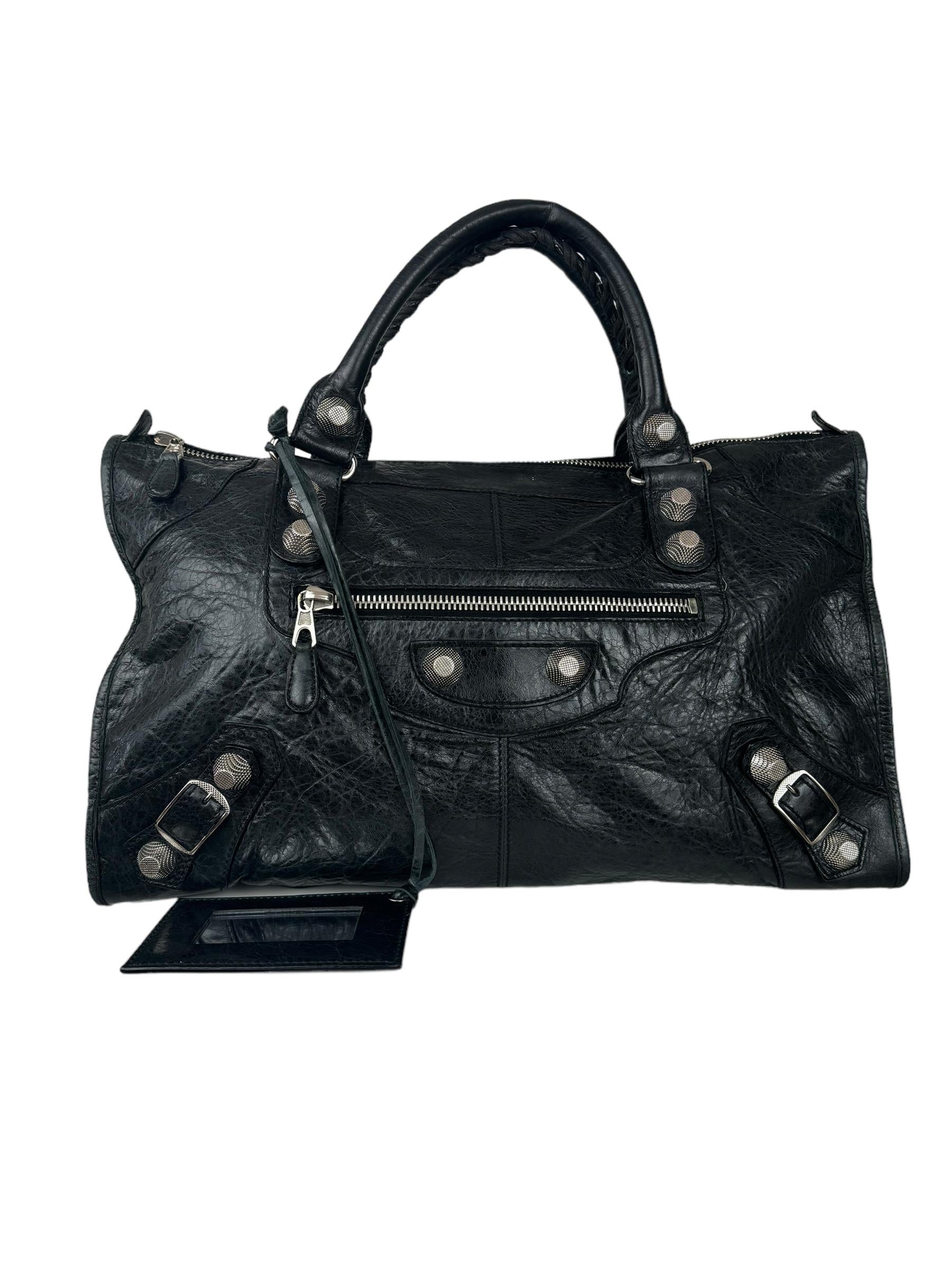 BALENCIAGA GIANT 21 SILVER HARDWARE CITY BAG