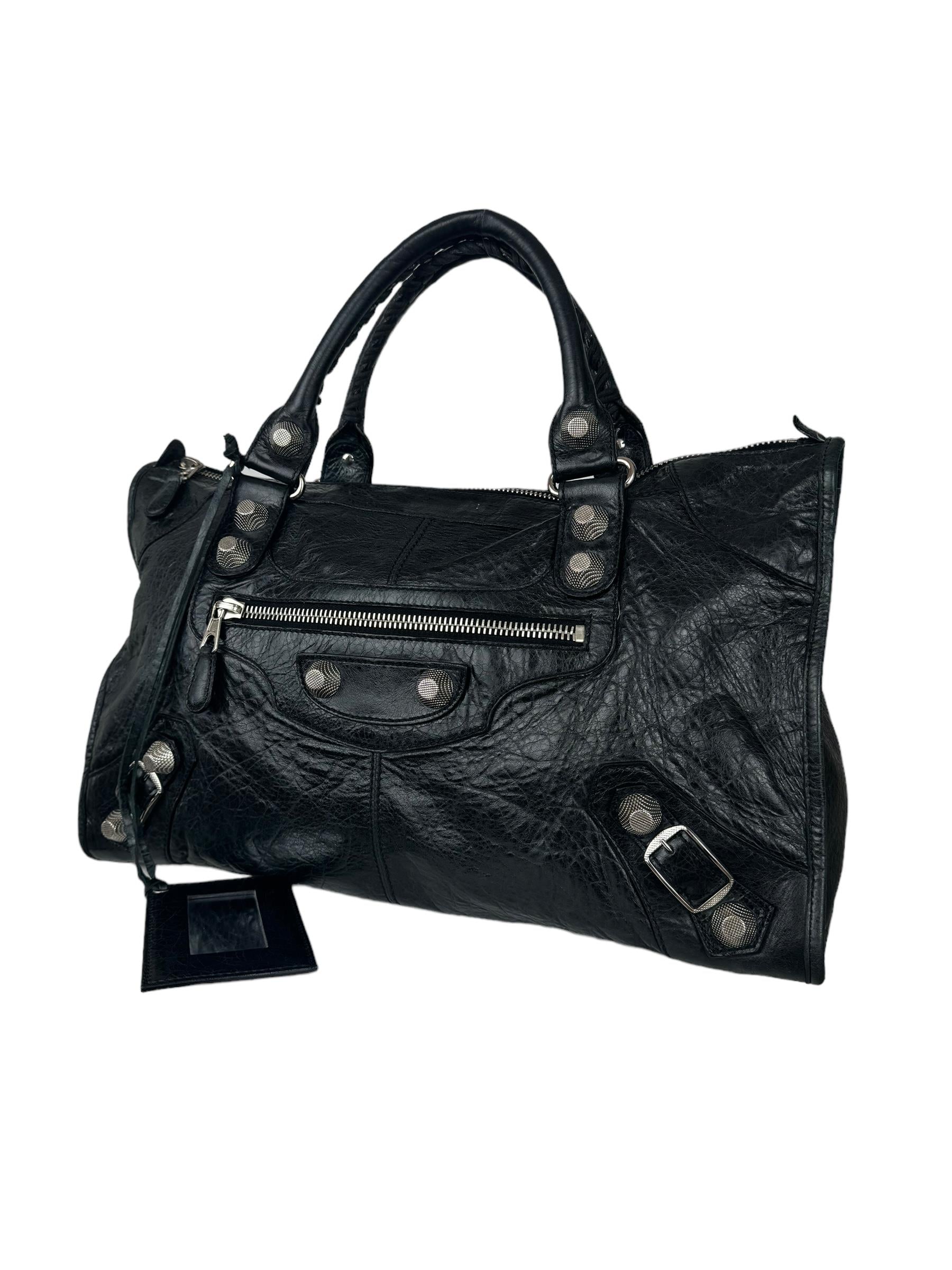 BALENCIAGA GIANT 21 SILVER HARDWARE CITY BAG