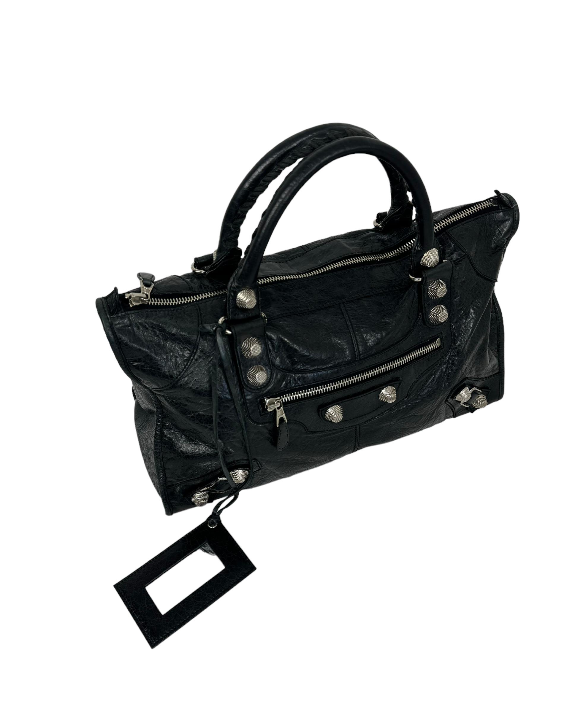 BALENCIAGA GIANT 21 SILVER HARDWARE CITY BAG