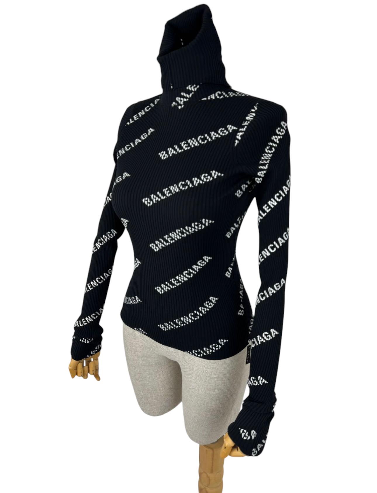 BALENCIAGA LOGO PRINTED SWEATER