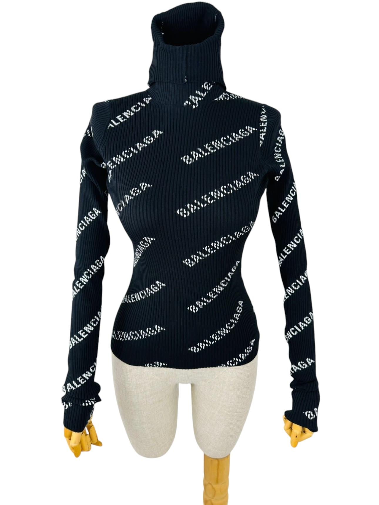 BALENCIAGA LOGO PRINTED SWEATER