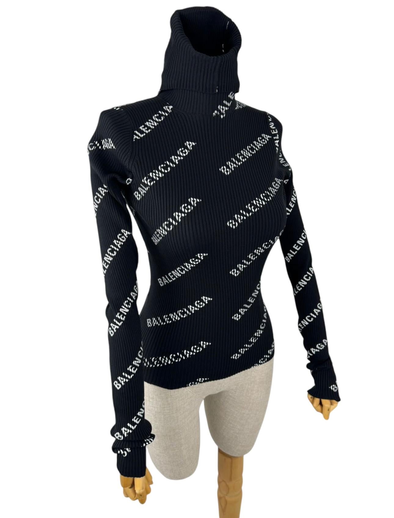 BALENCIAGA LOGO PRINTED SWEATER