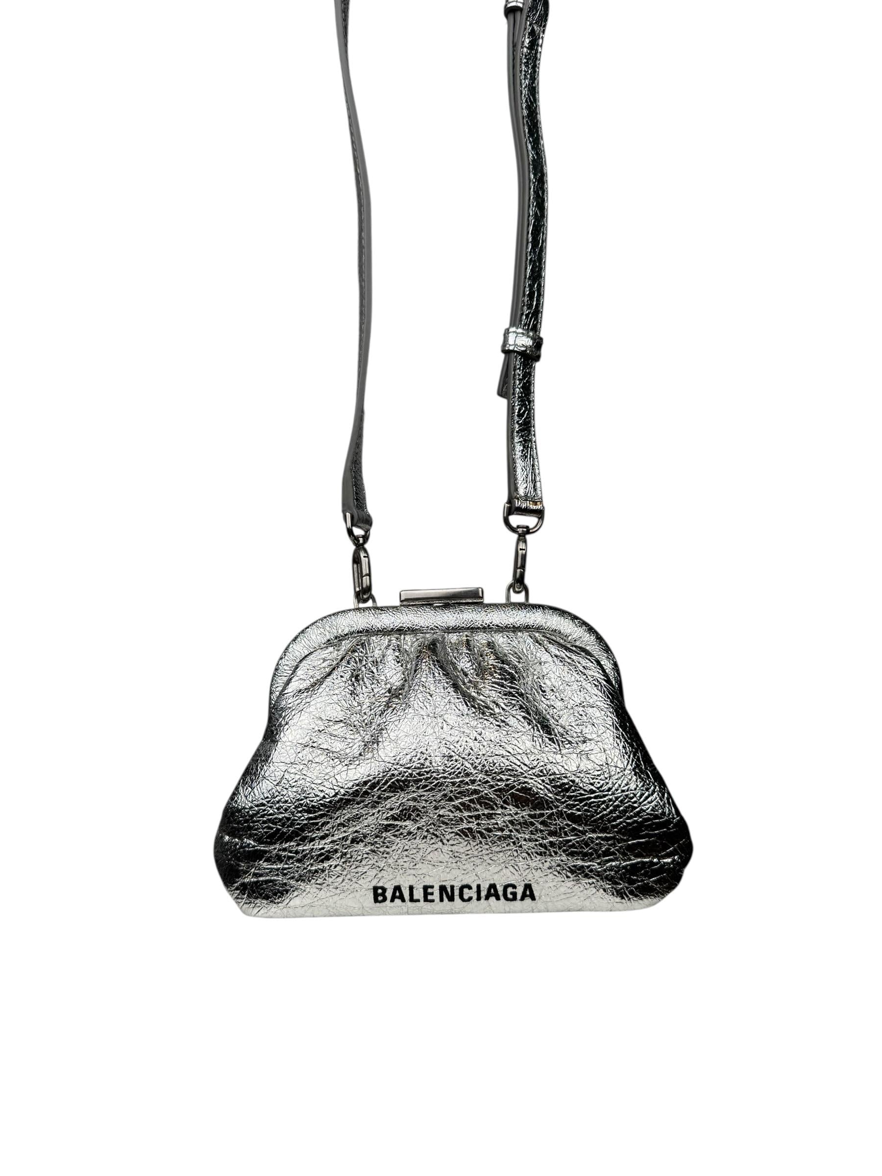 BALENCIAGA METALLIC CALFSKIN MINI BAG