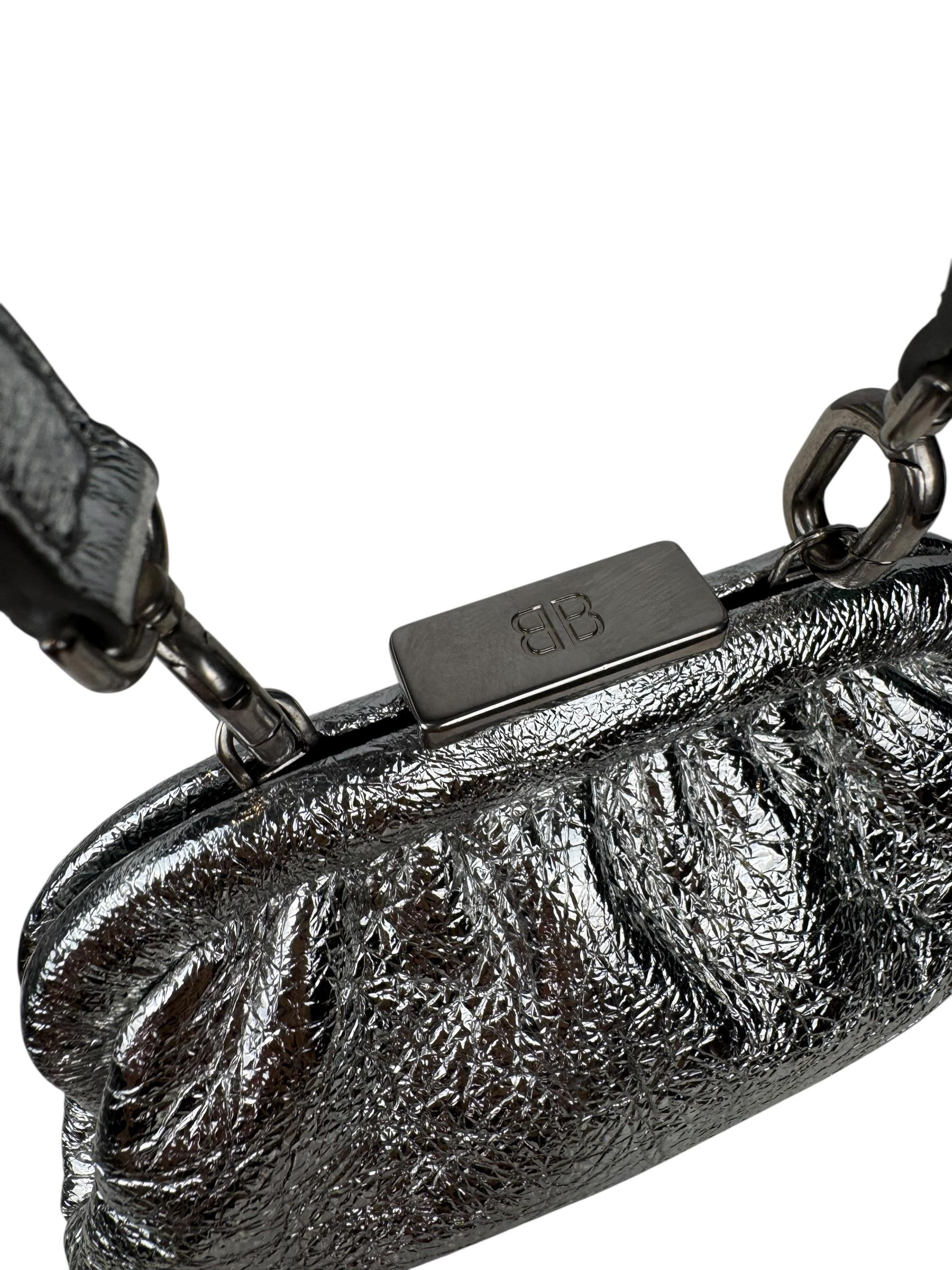BALENCIAGA METALLIC CALFSKIN MINI BAG