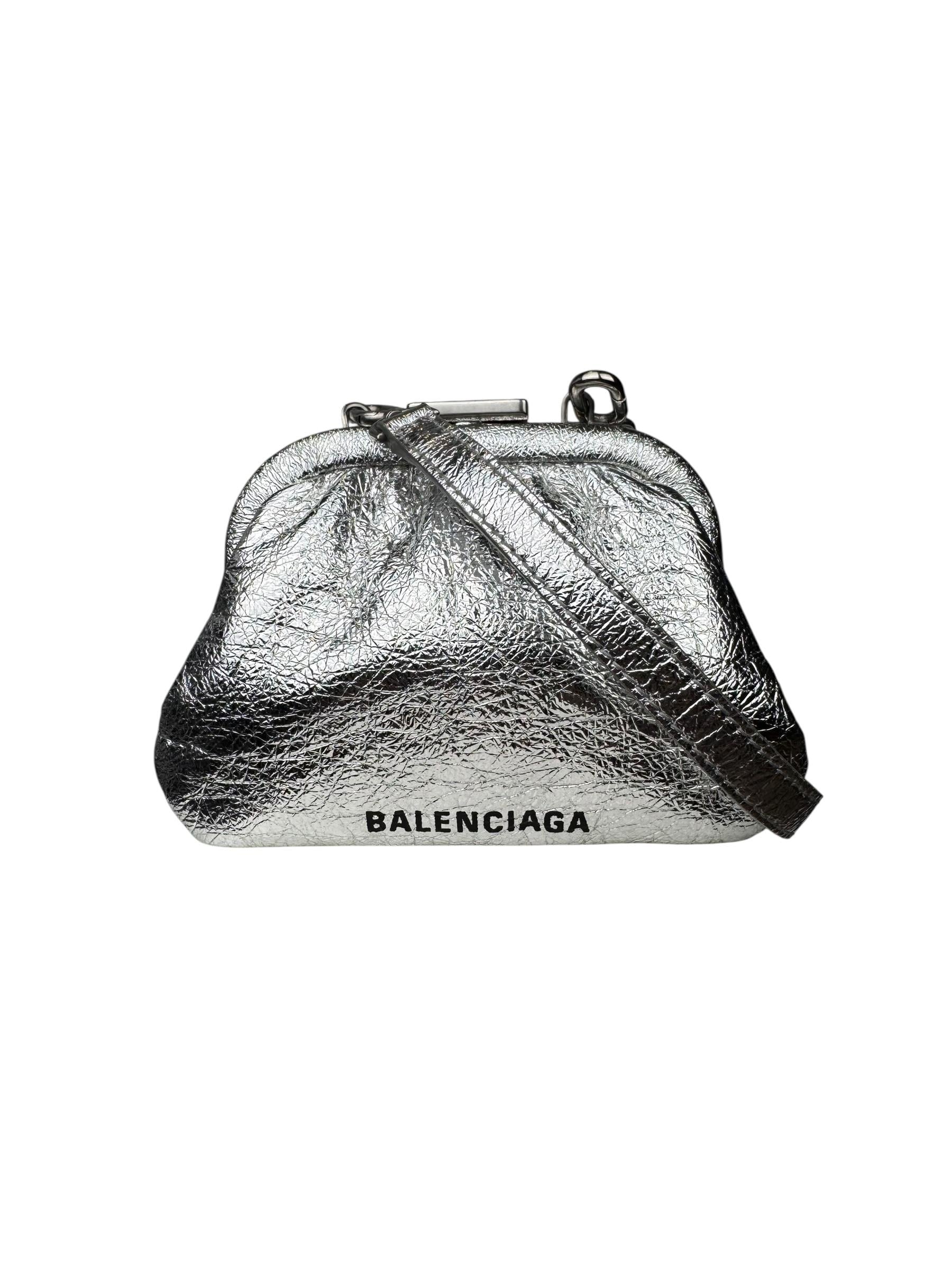BALENCIAGA METALLIC CALFSKIN MINI BAG