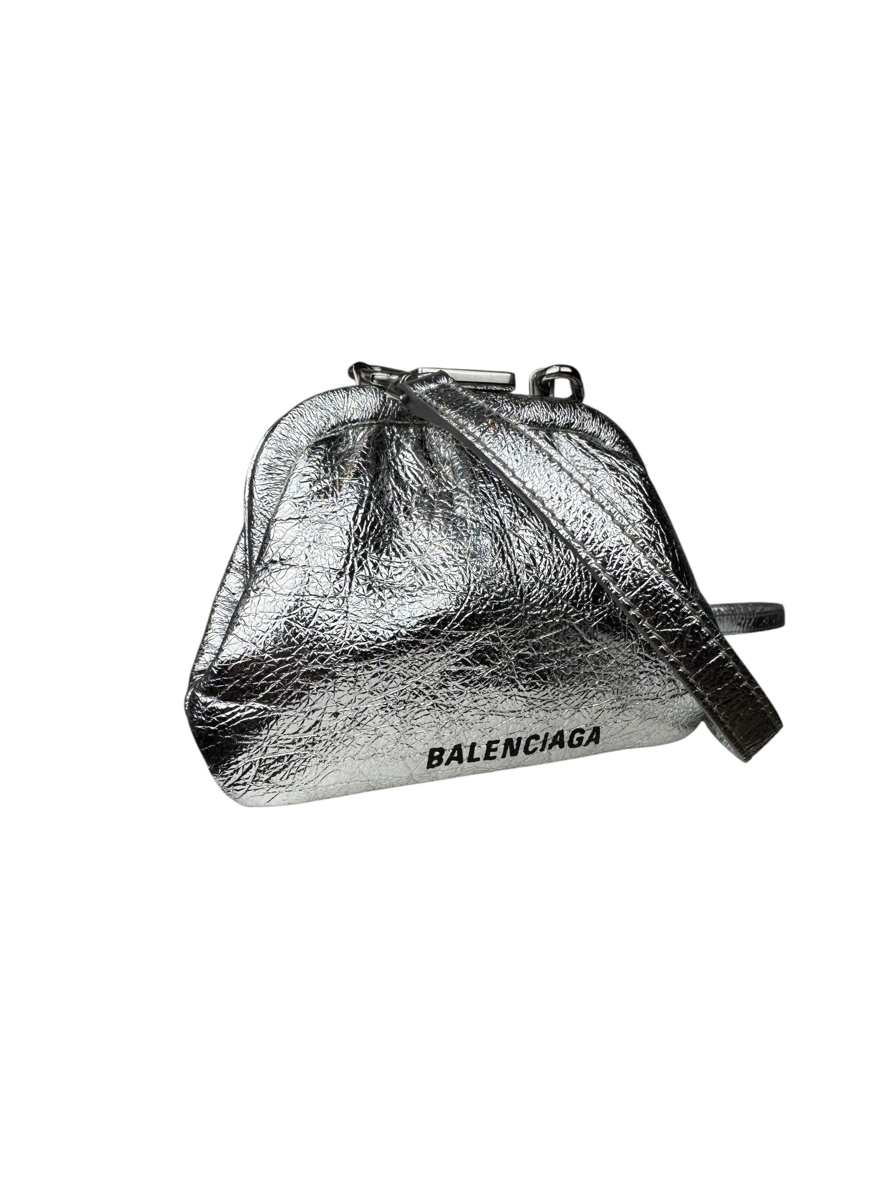 BALENCIAGA METALLIC CALFSKIN MINI BAG