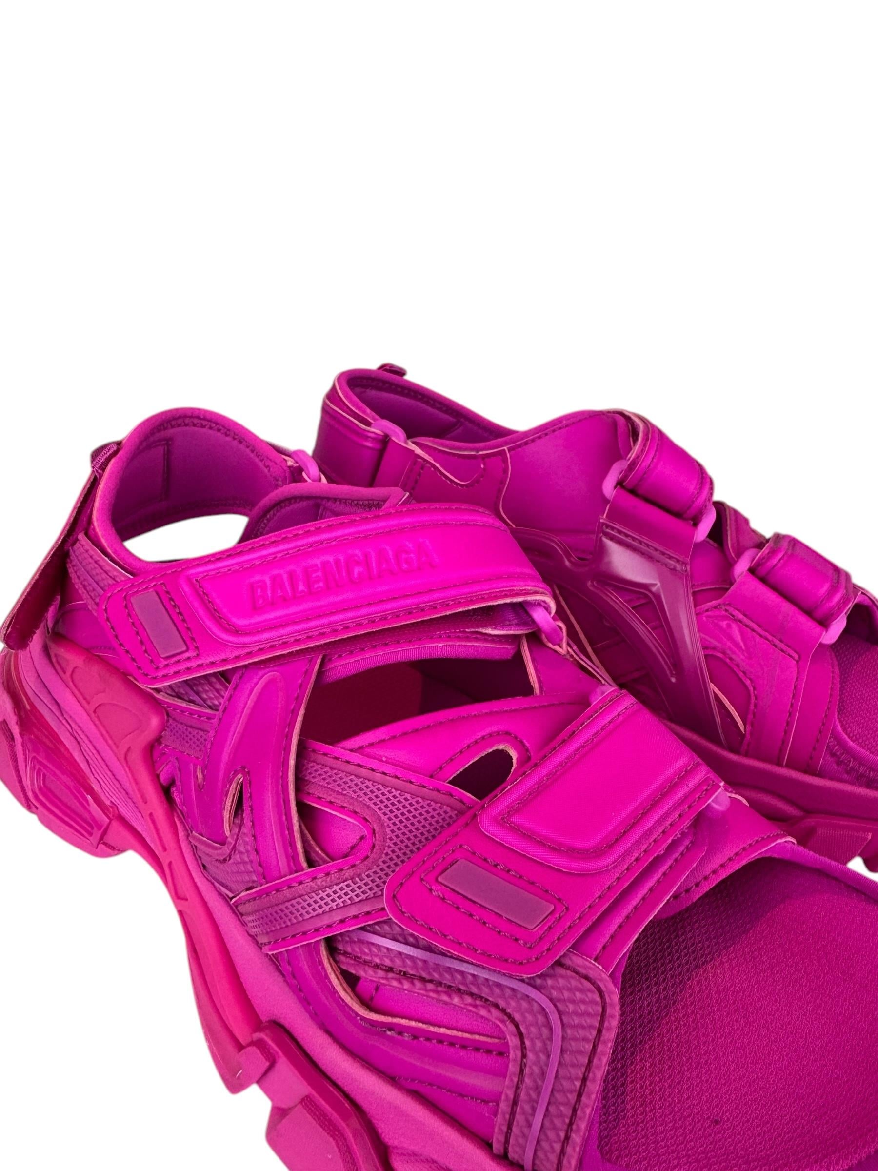 BALENCIAGA PINK TRACK SANDALS