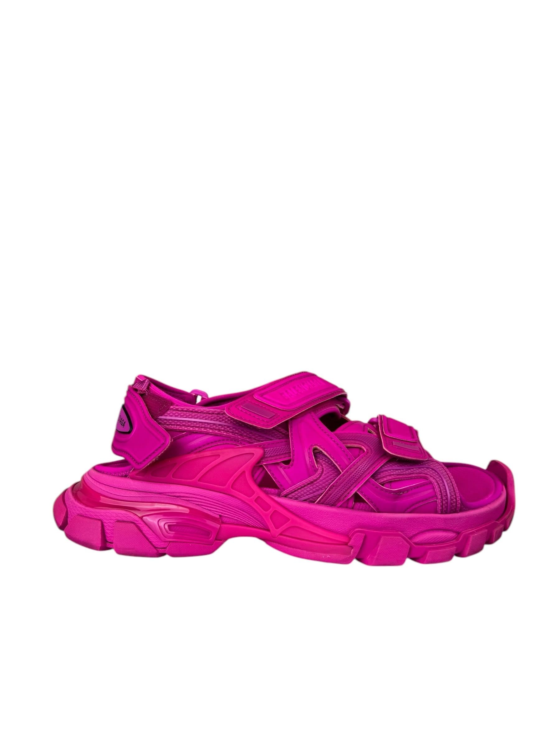 BALENCIAGA PINK TRACK SANDALS