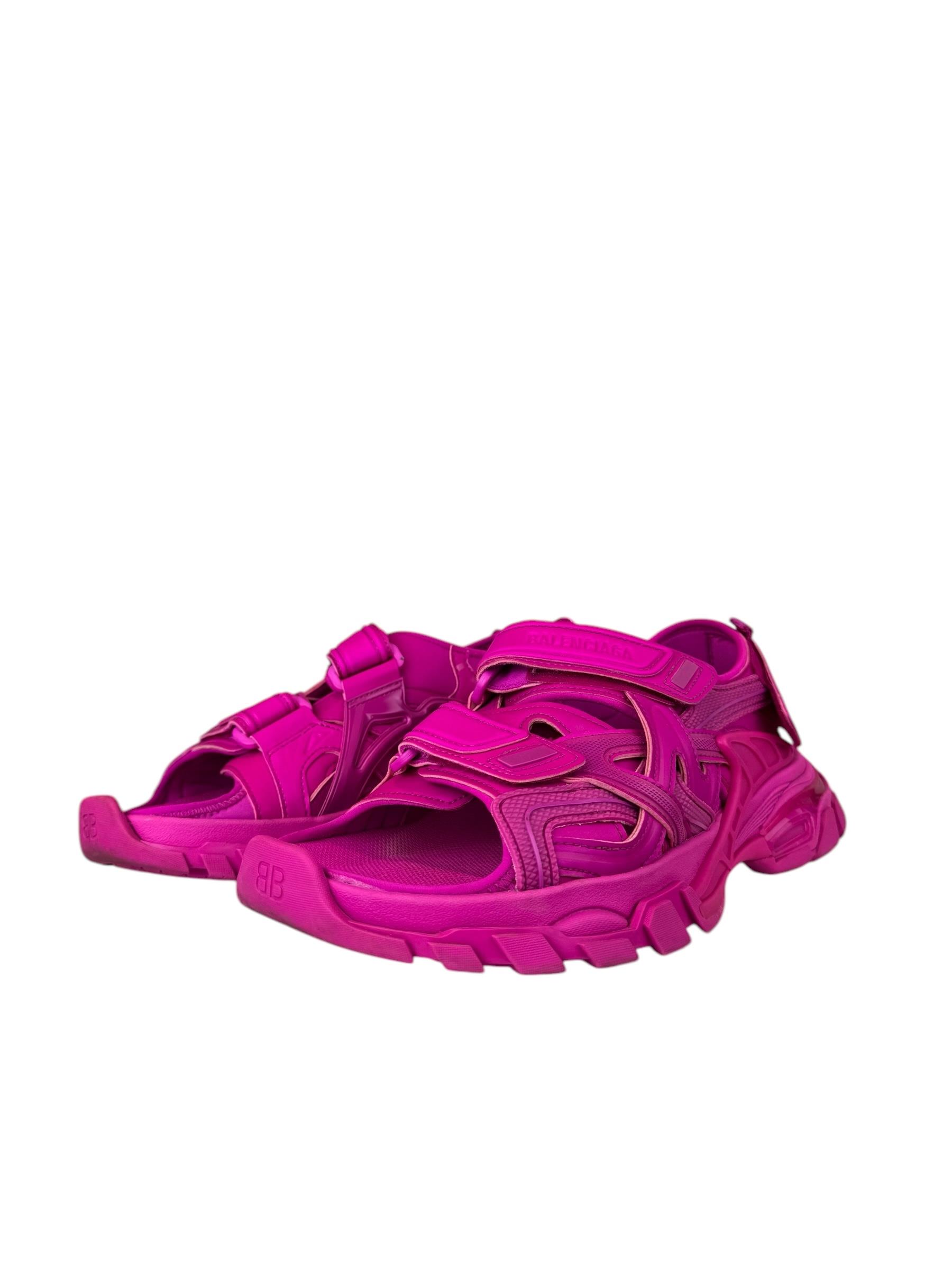 BALENCIAGA PINK TRACK SANDALS