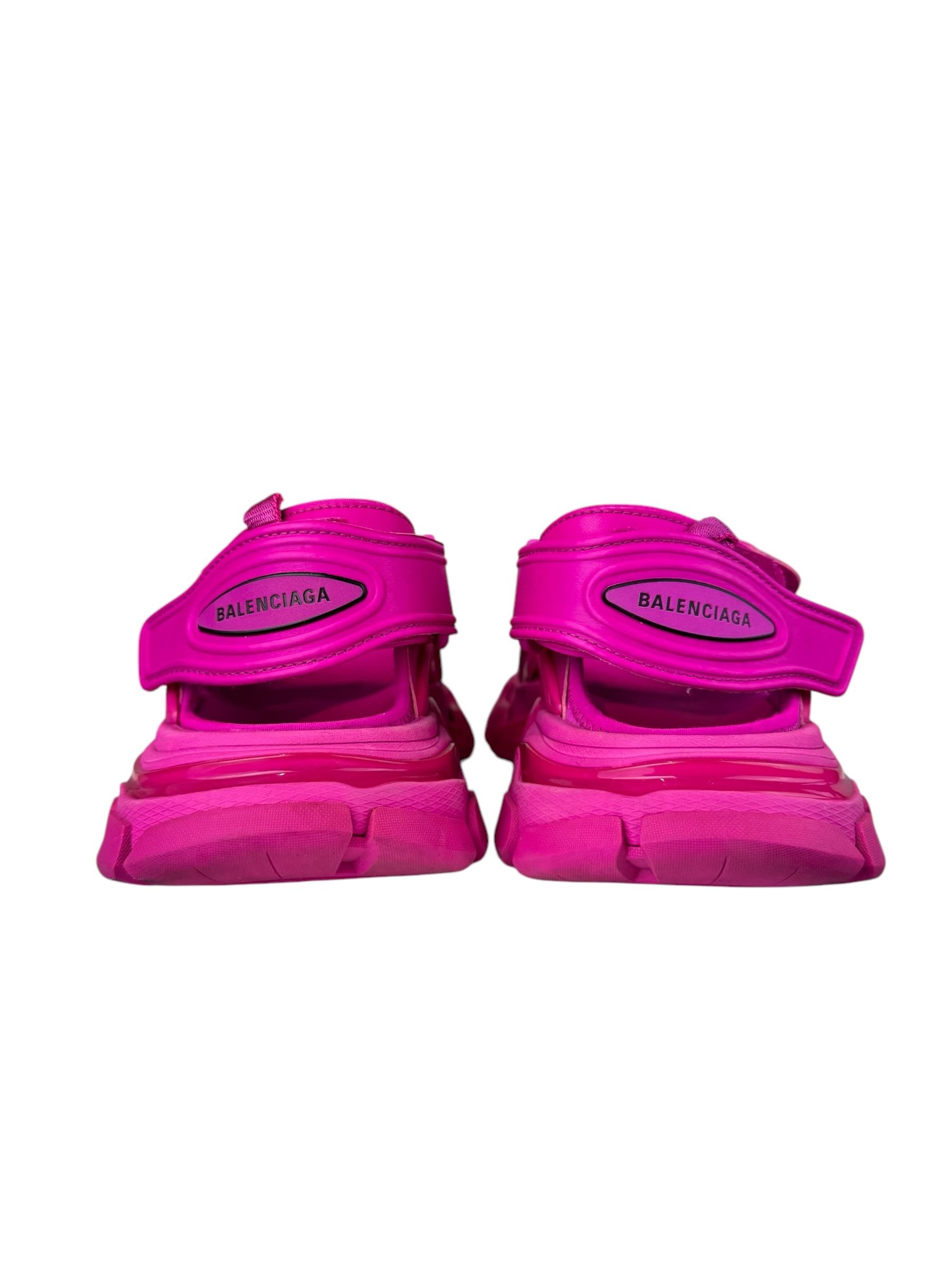 BALENCIAGA PINK TRACK SANDALS