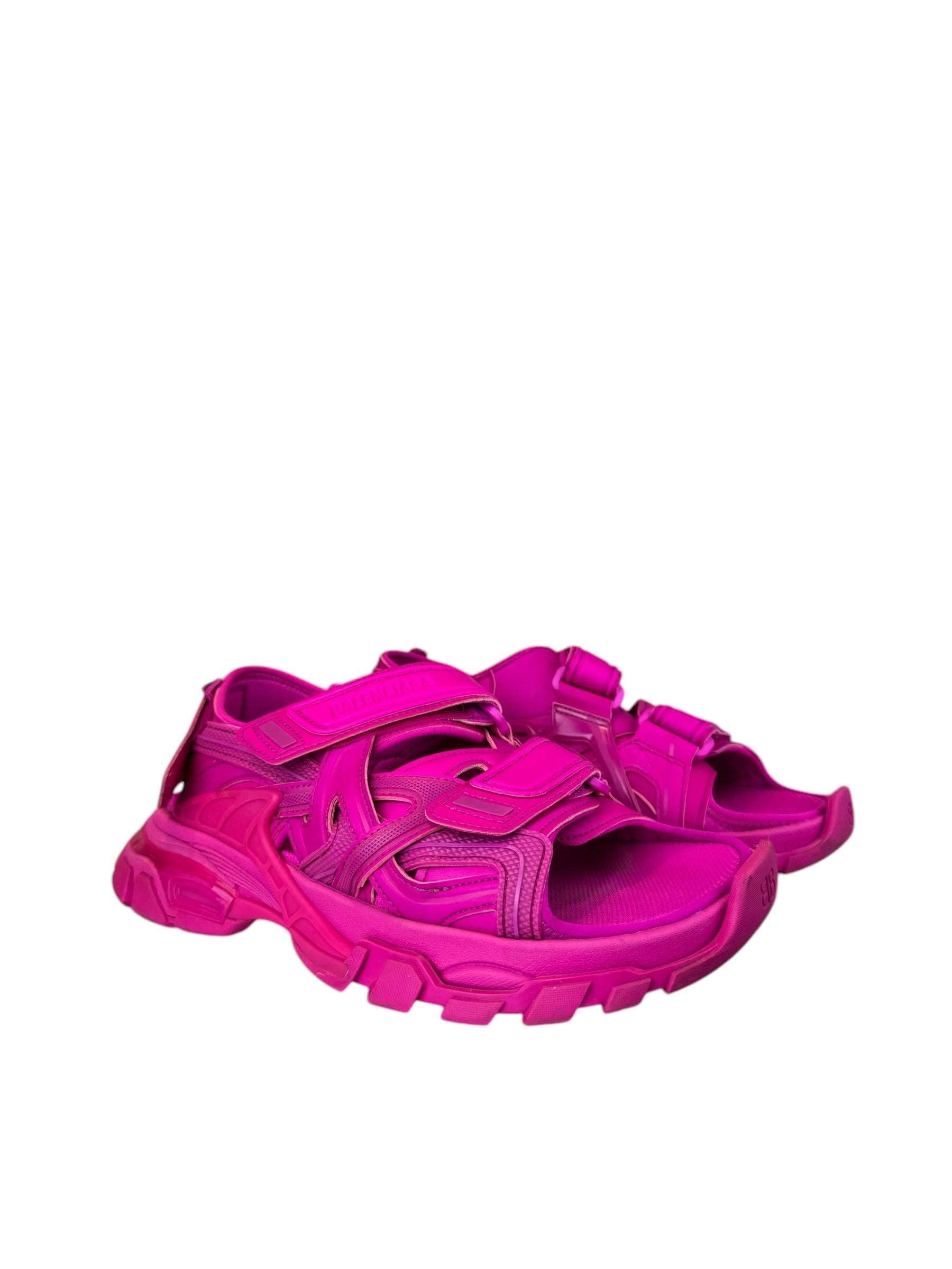 BALENCIAGA PINK TRACK SANDALS