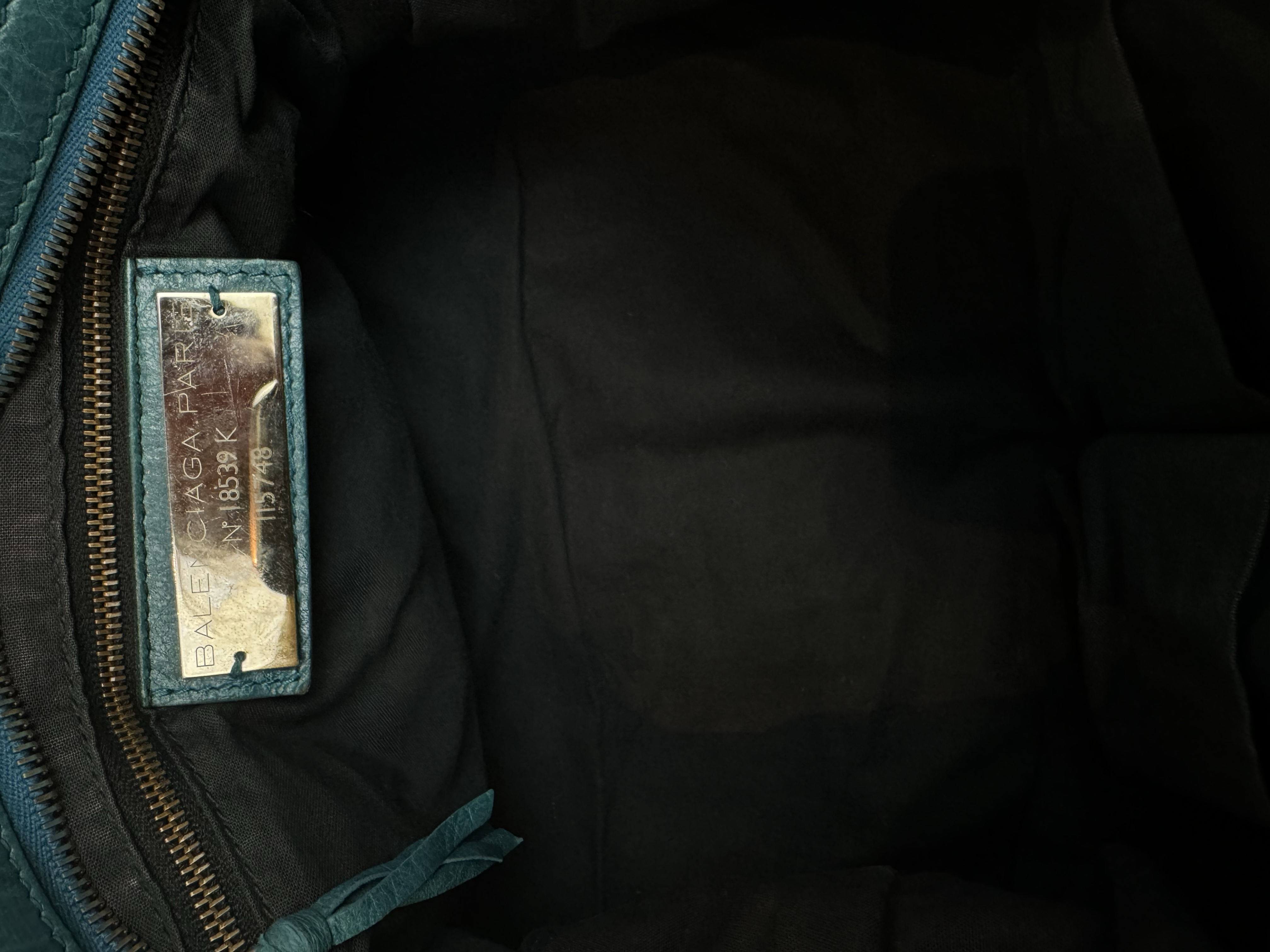 BALENCIAGA SMALL BLUE CITY BAG