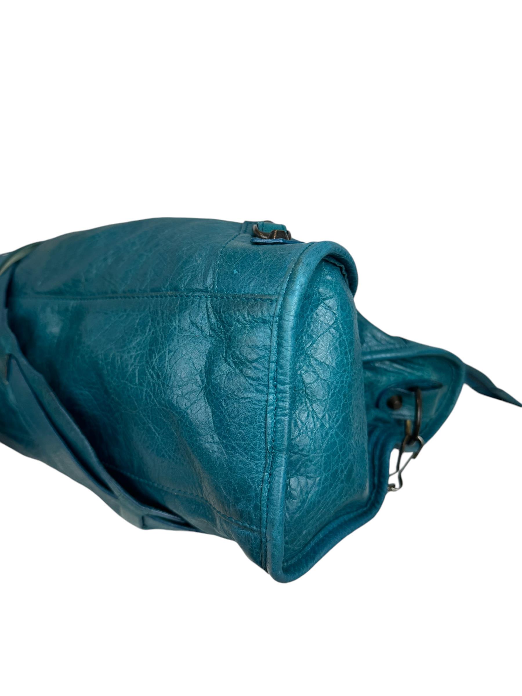 BALENCIAGA SMALL BLUE CITY BAG