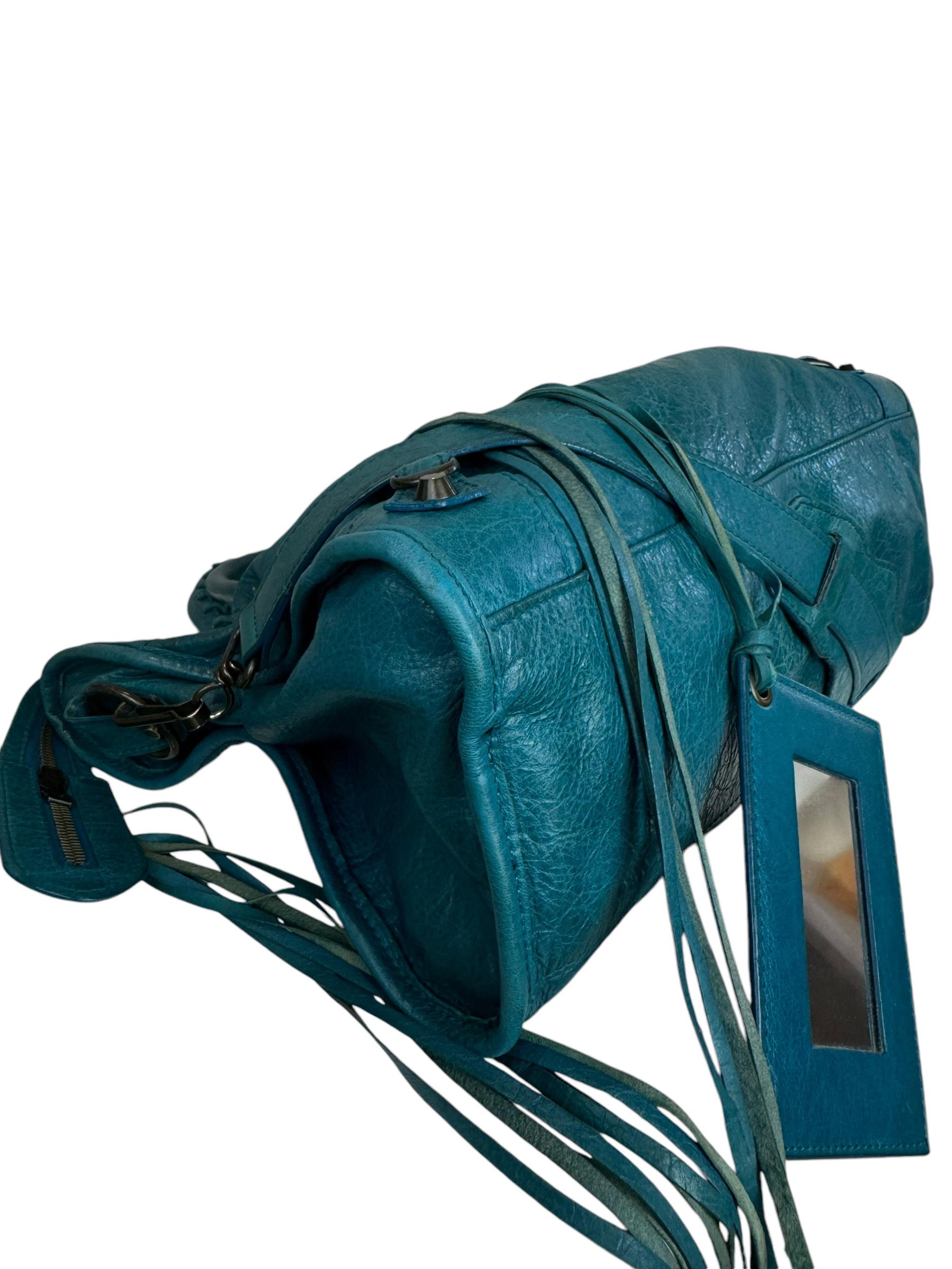 BALENCIAGA SMALL BLUE CITY BAG