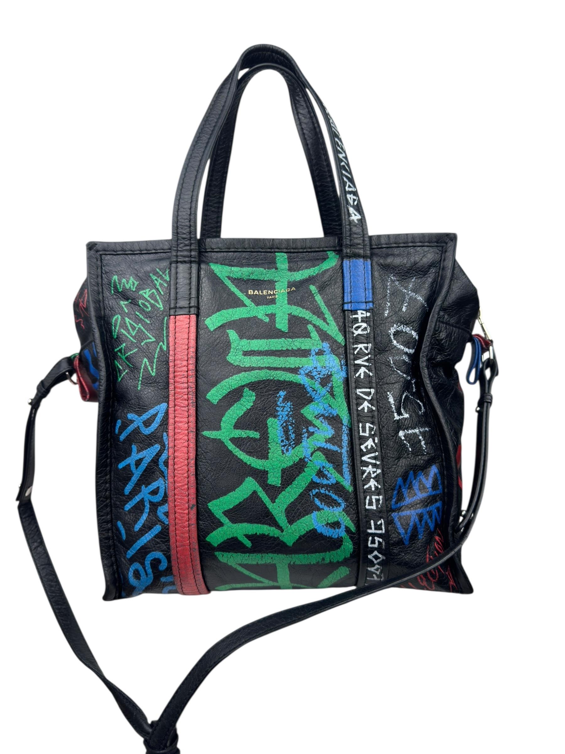 BALENCIAGA SMALL GRAFITTI TOTE BAG