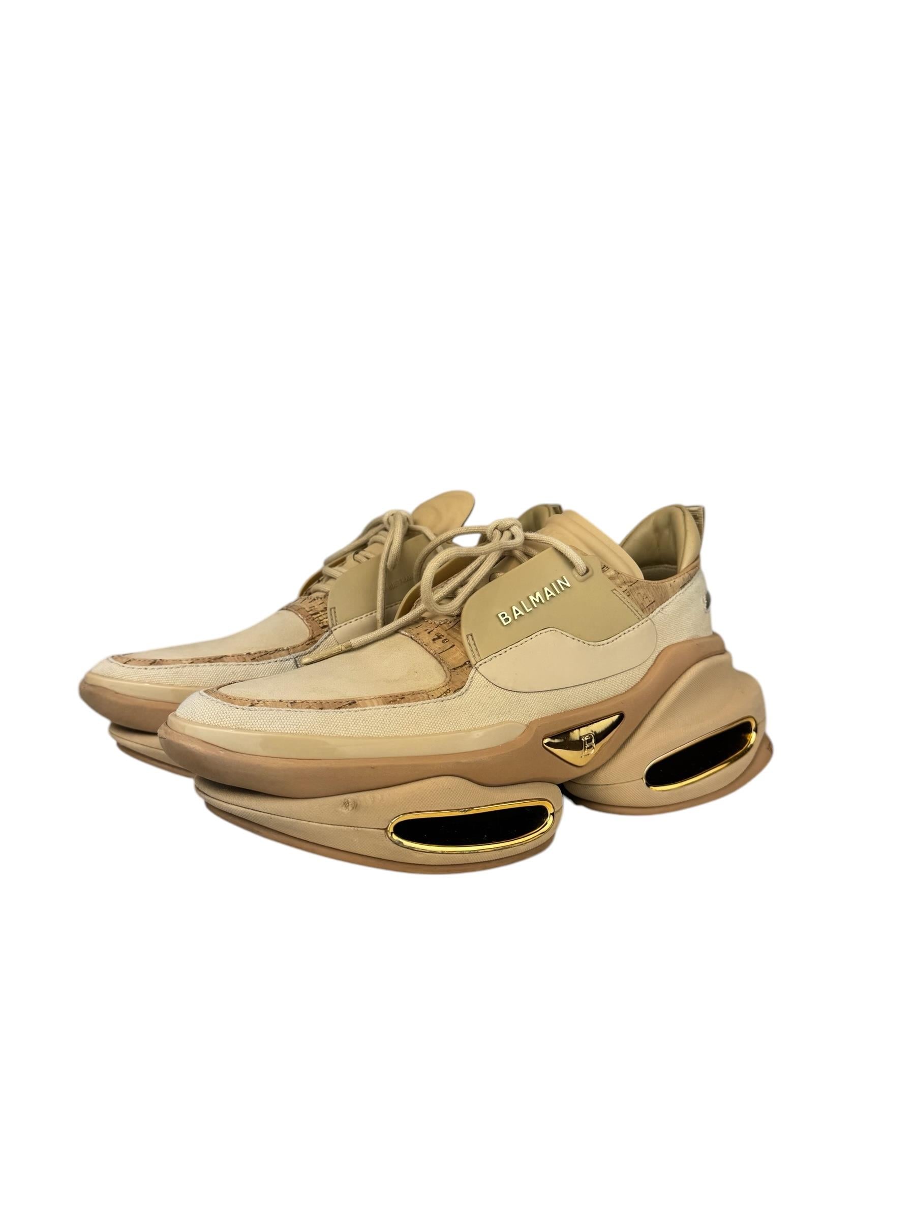 BALMAIN BE GOOD BEIGE SNEAKERS