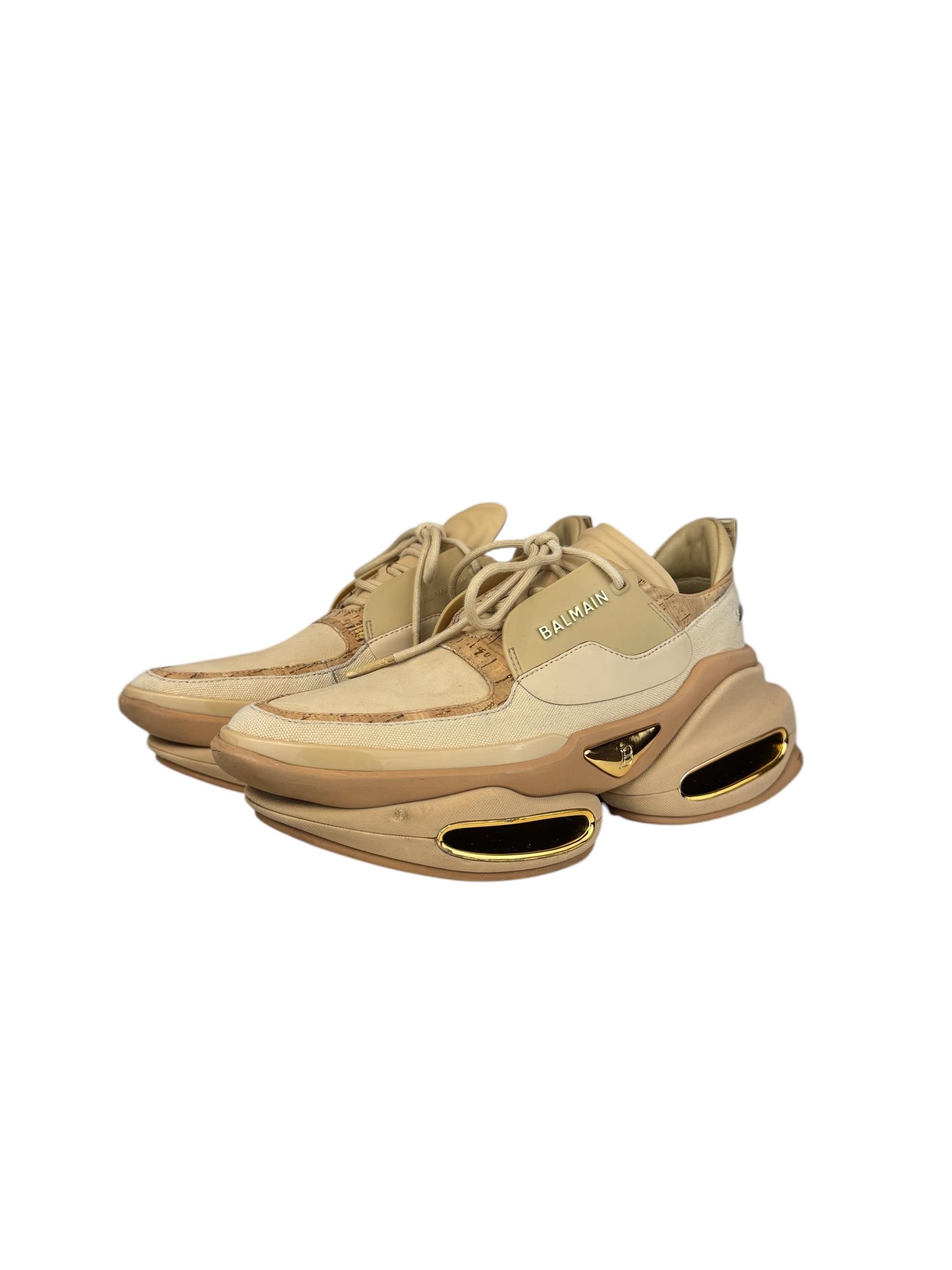 BALMAIN BE GOOD BEIGE SNEAKERS
