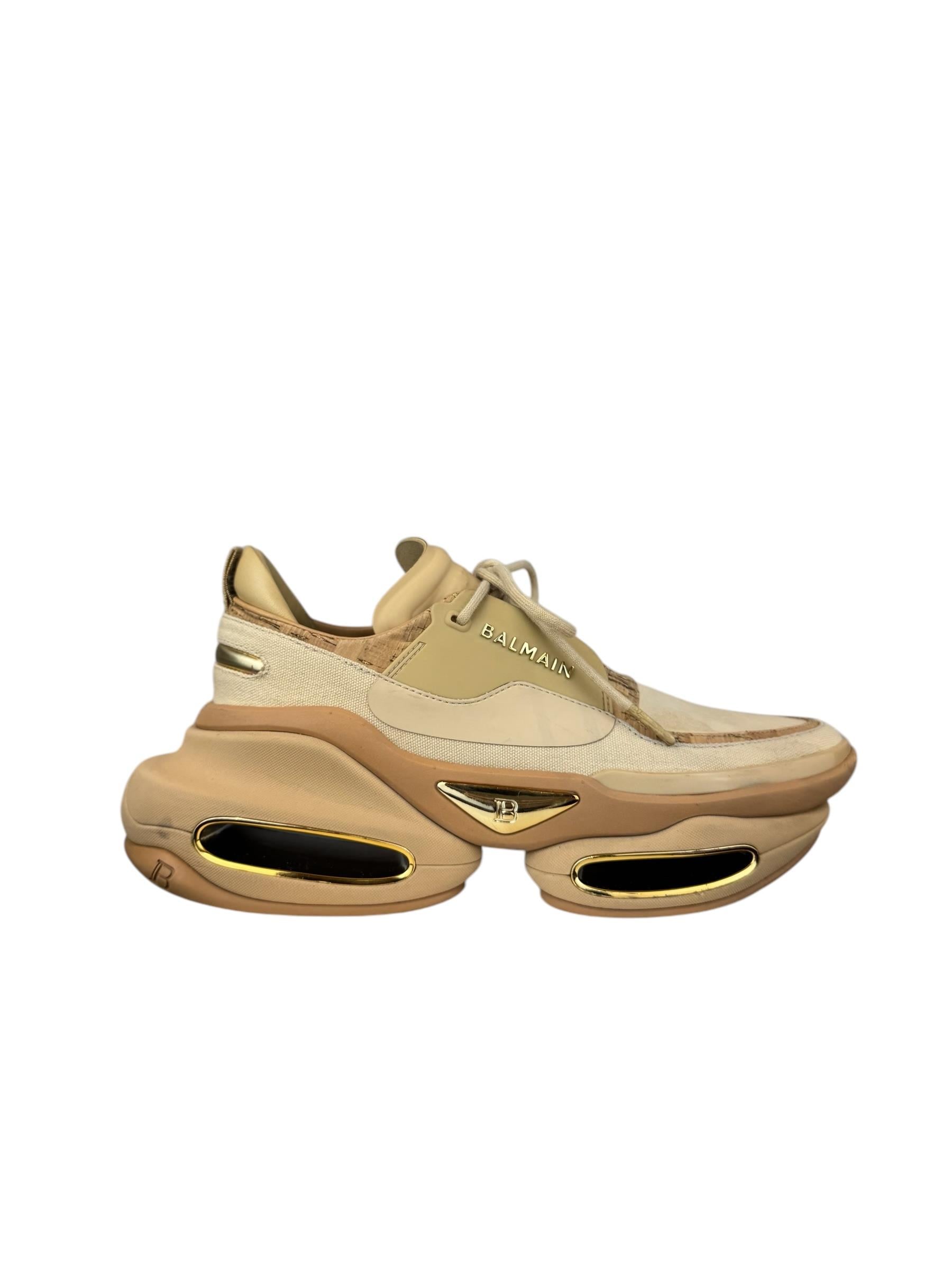 BALMAIN BE GOOD BEIGE SNEAKERS