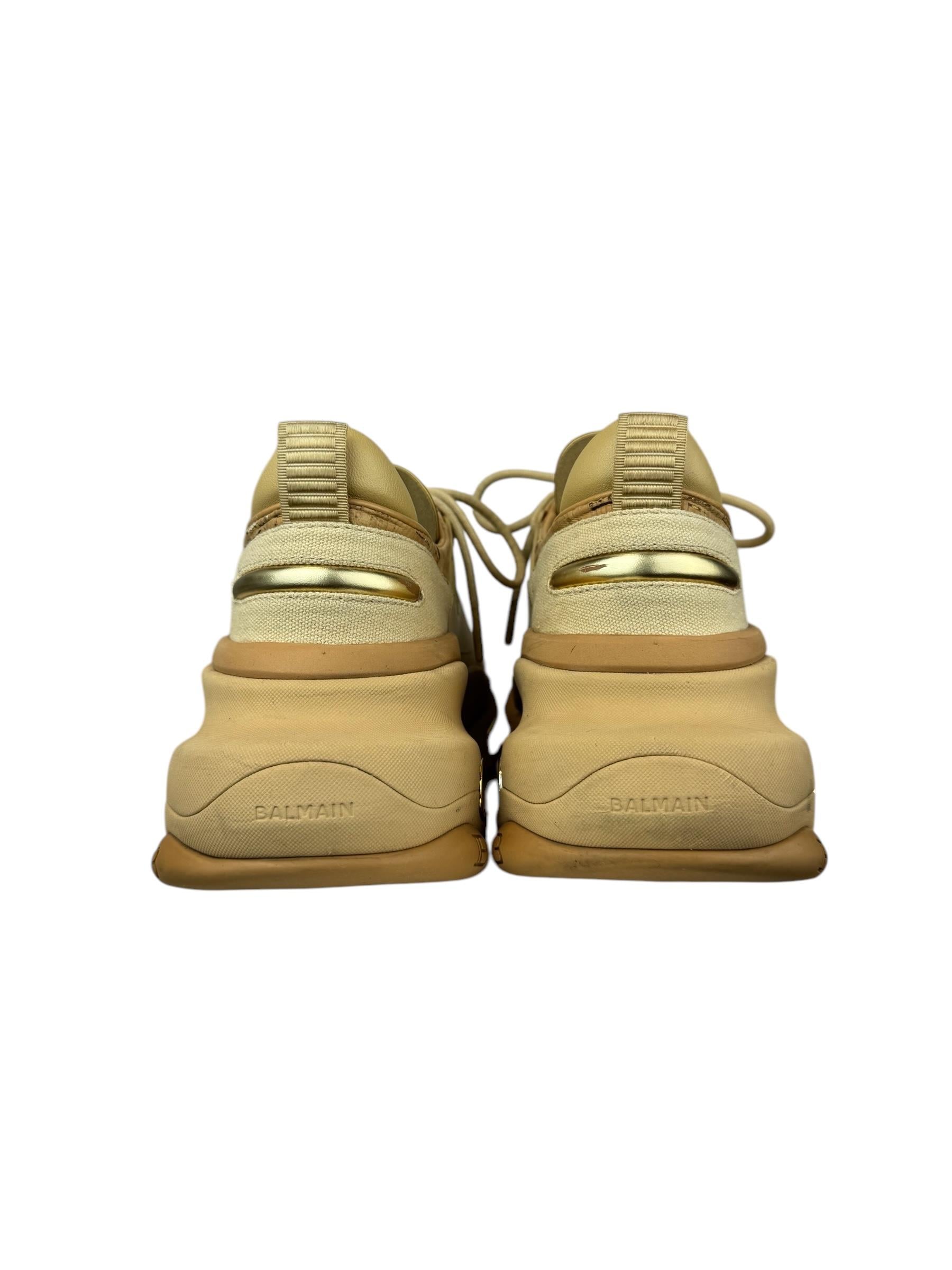 BALMAIN BE GOOD BEIGE SNEAKERS