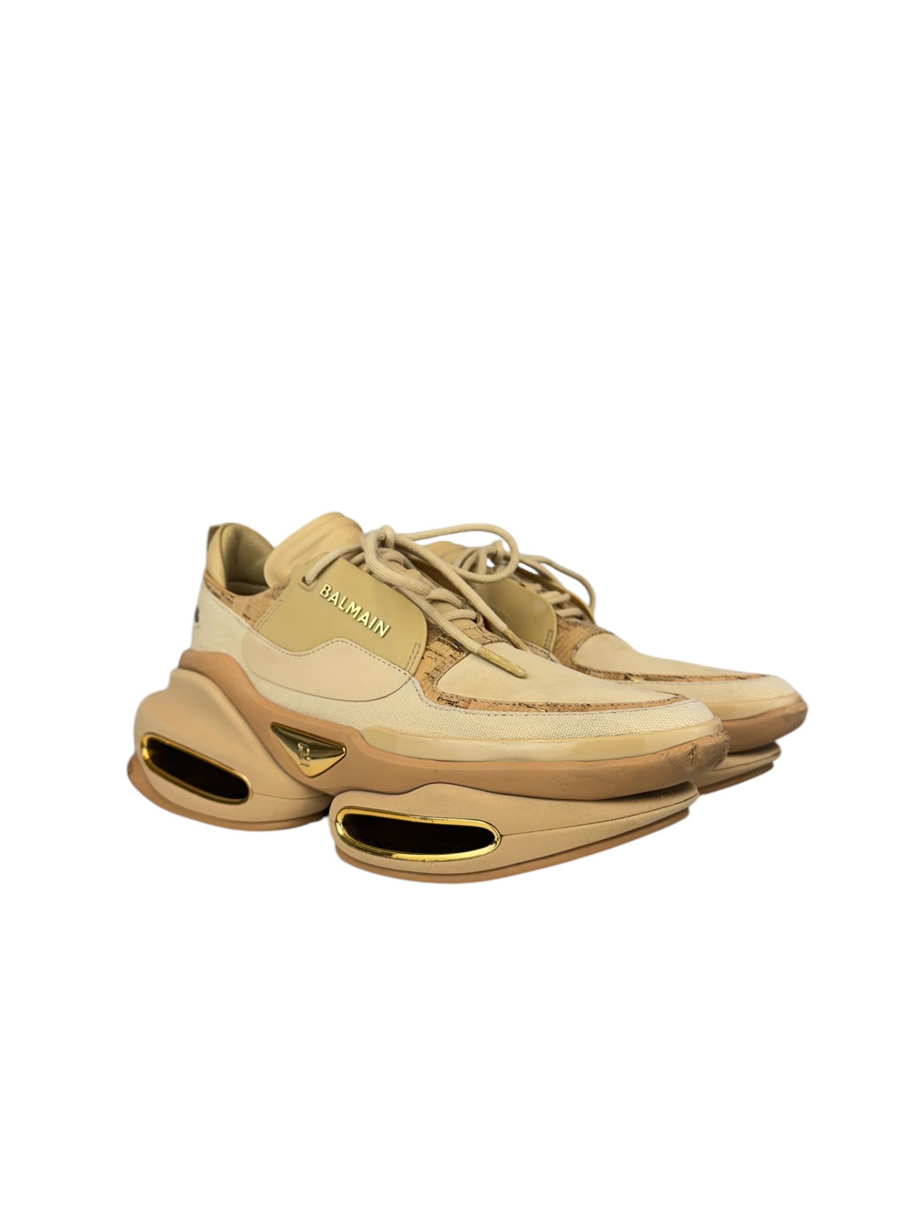 BALMAIN BE GOOD BEIGE SNEAKERS