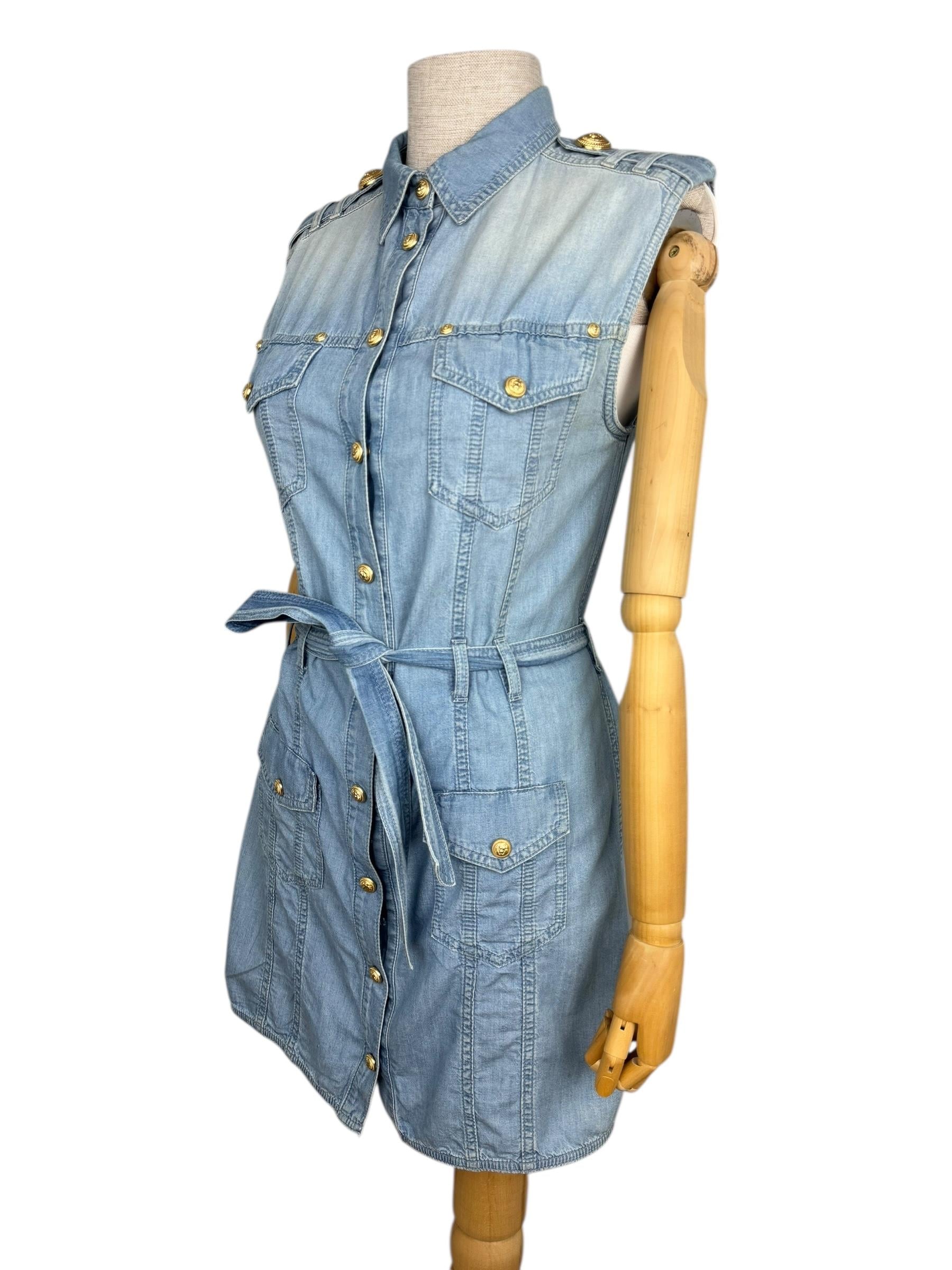 BALMAIN DENIM DRESS