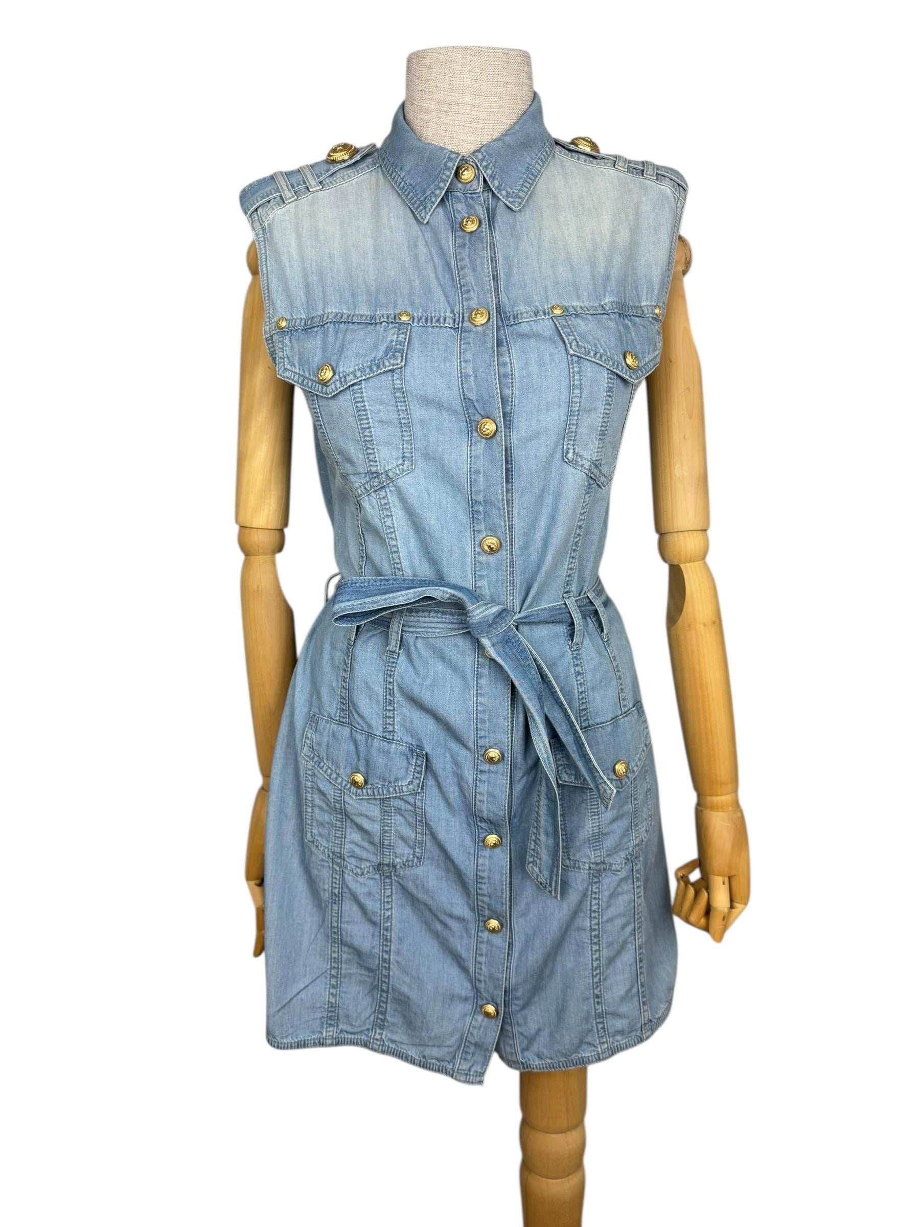 BALMAIN DENIM DRESS
