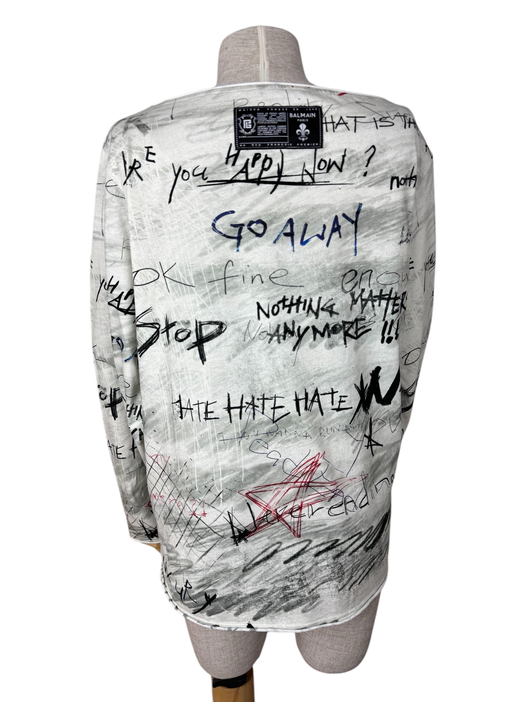 BALMAIN SIGNATURE PRINT JUMPER