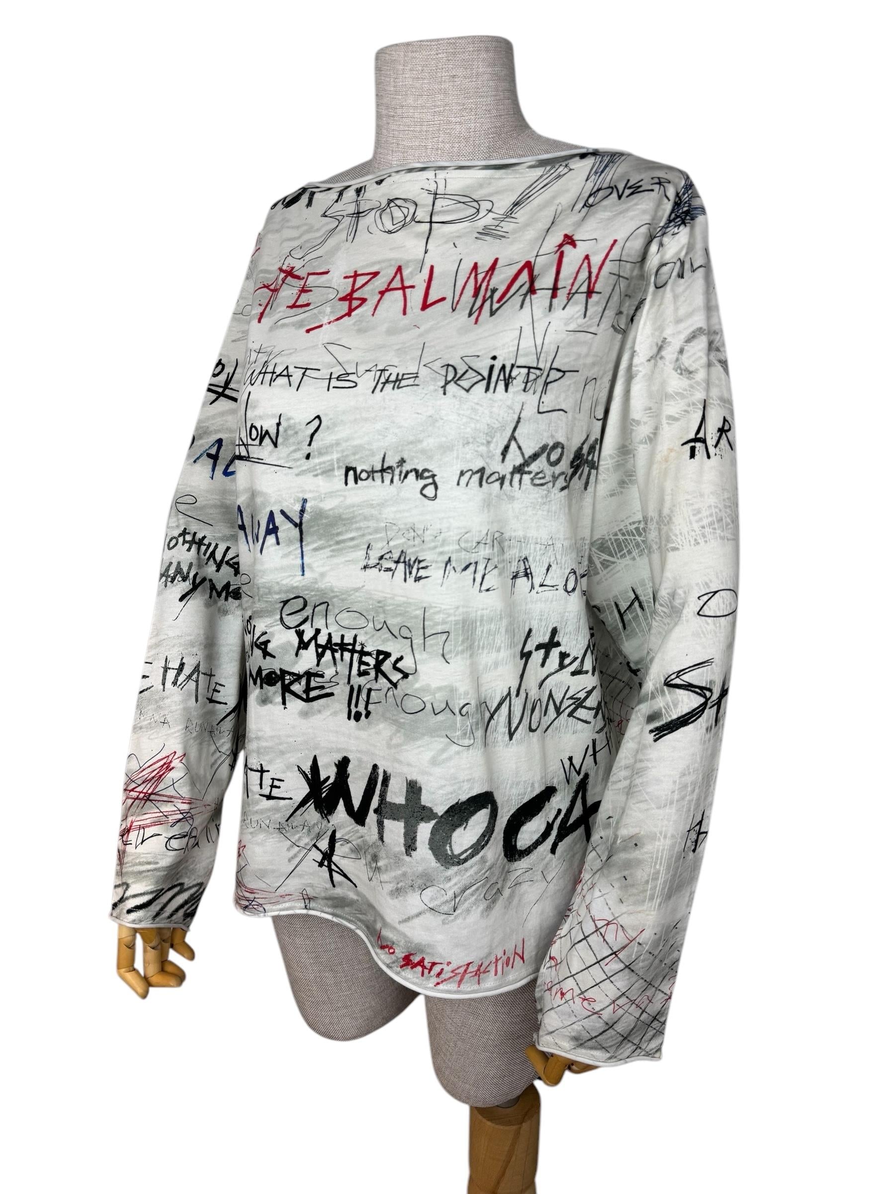 BALMAIN SIGNATURE PRINT JUMPER