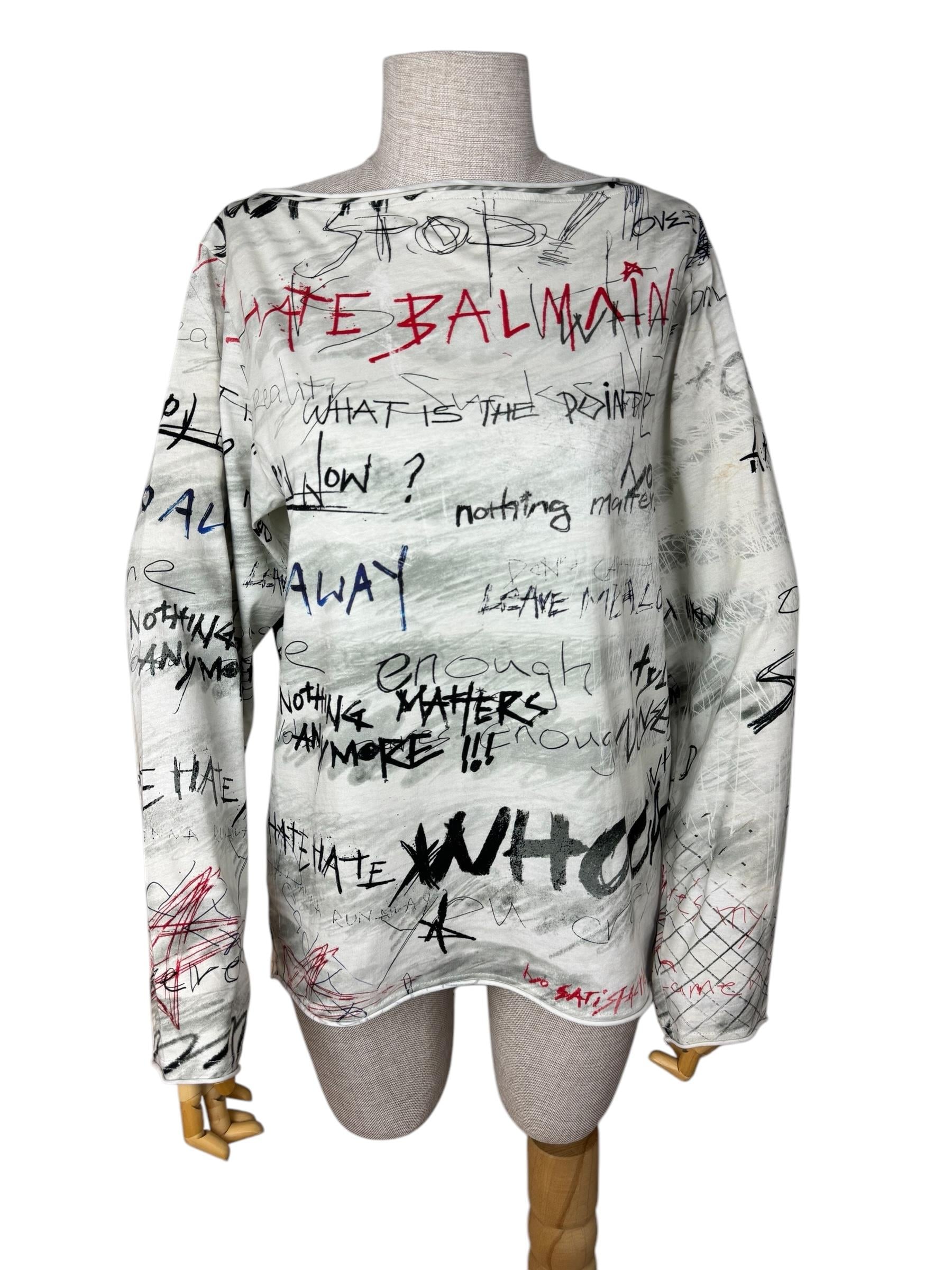 BALMAIN SIGNATURE PRINT JUMPER