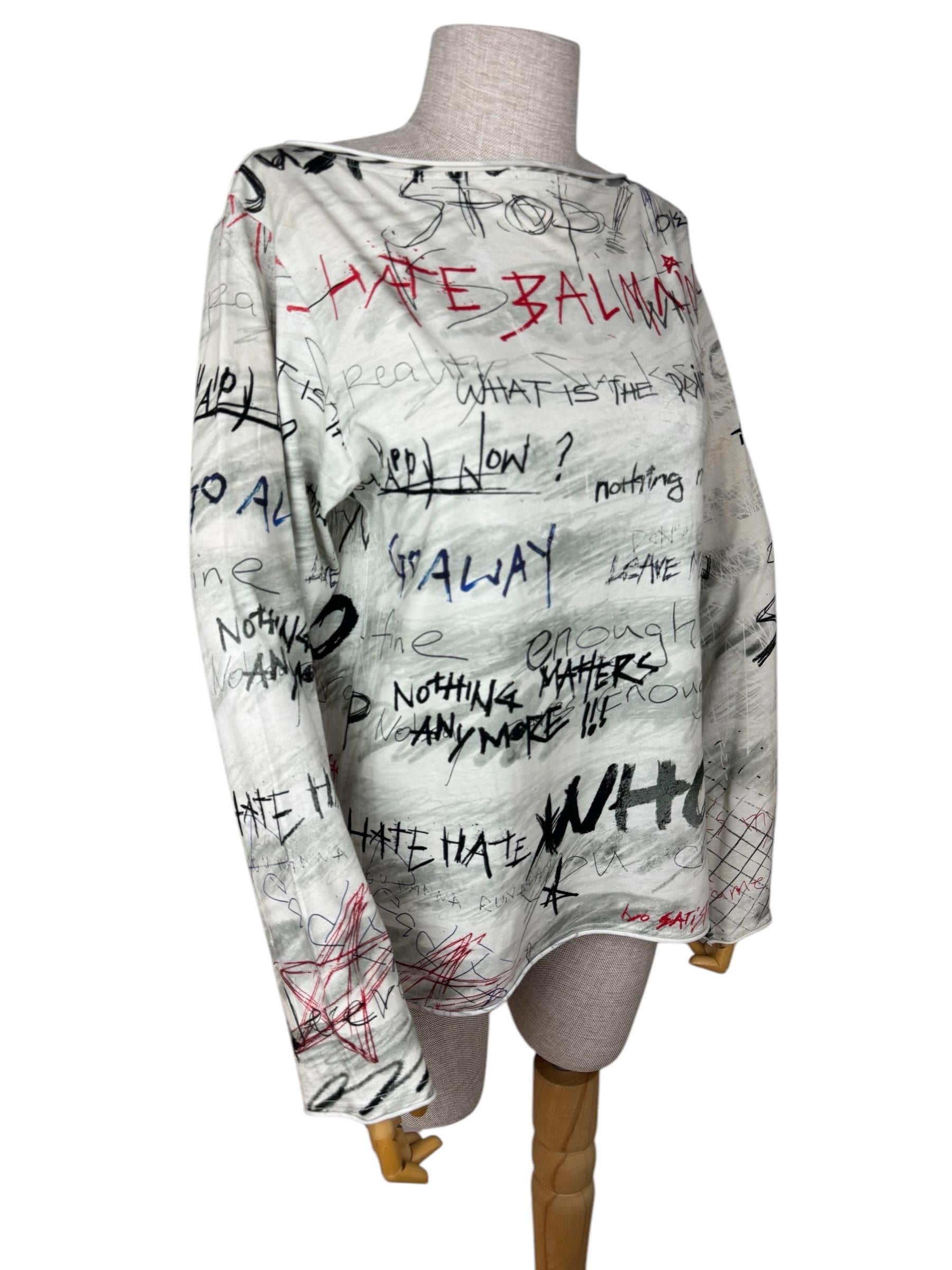 BALMAIN SIGNATURE PRINT JUMPER
