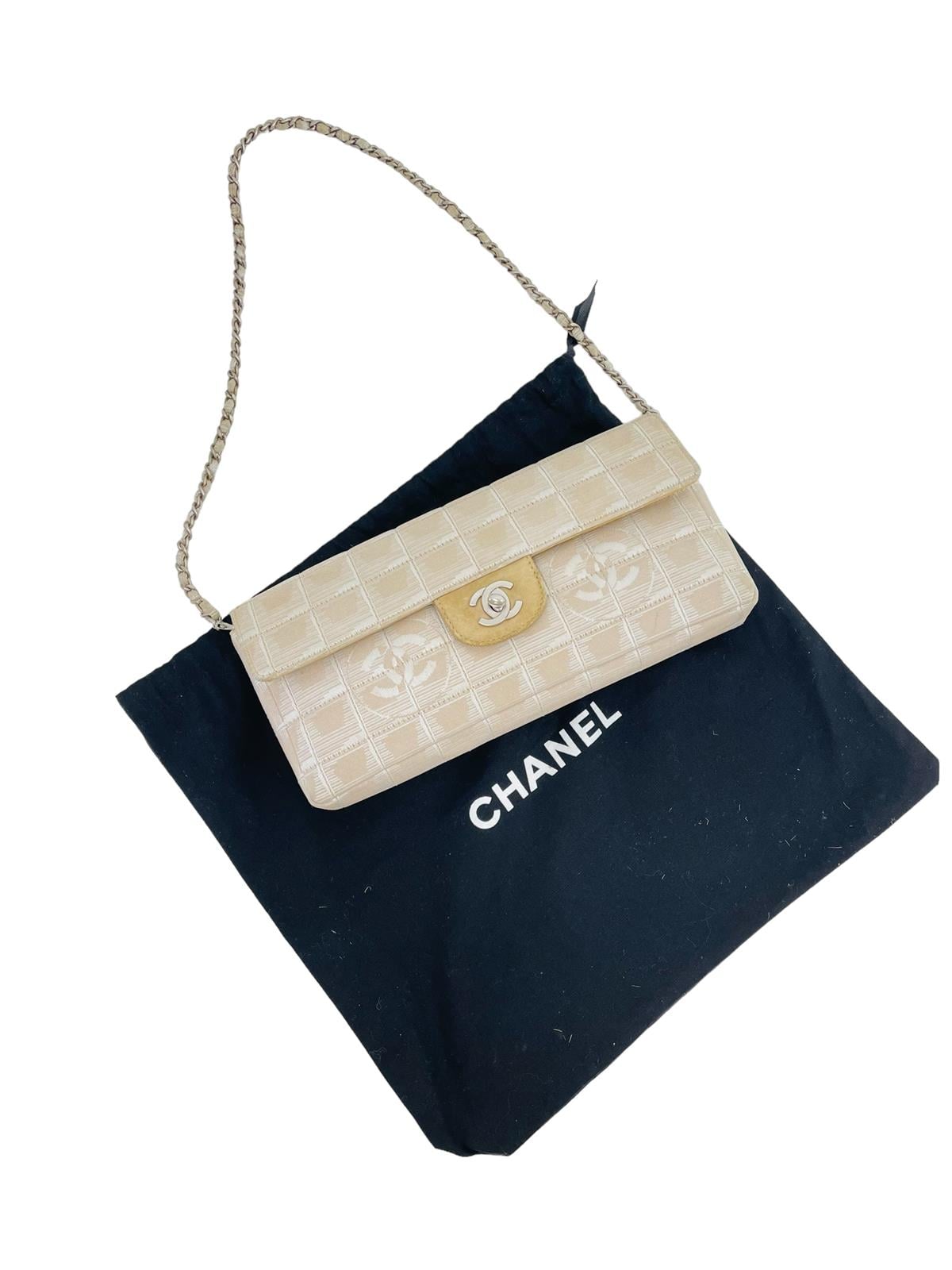 BEIGE CHOCOLATE BAR SHOULDER BAG