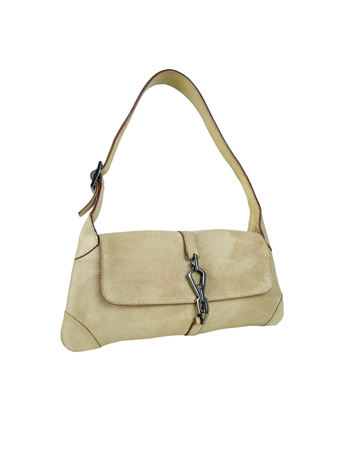 BEIGE SUEDE JACKIE POCHETTE