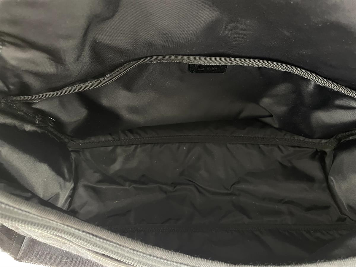 BLACK GG LOGO DIAPER BAG