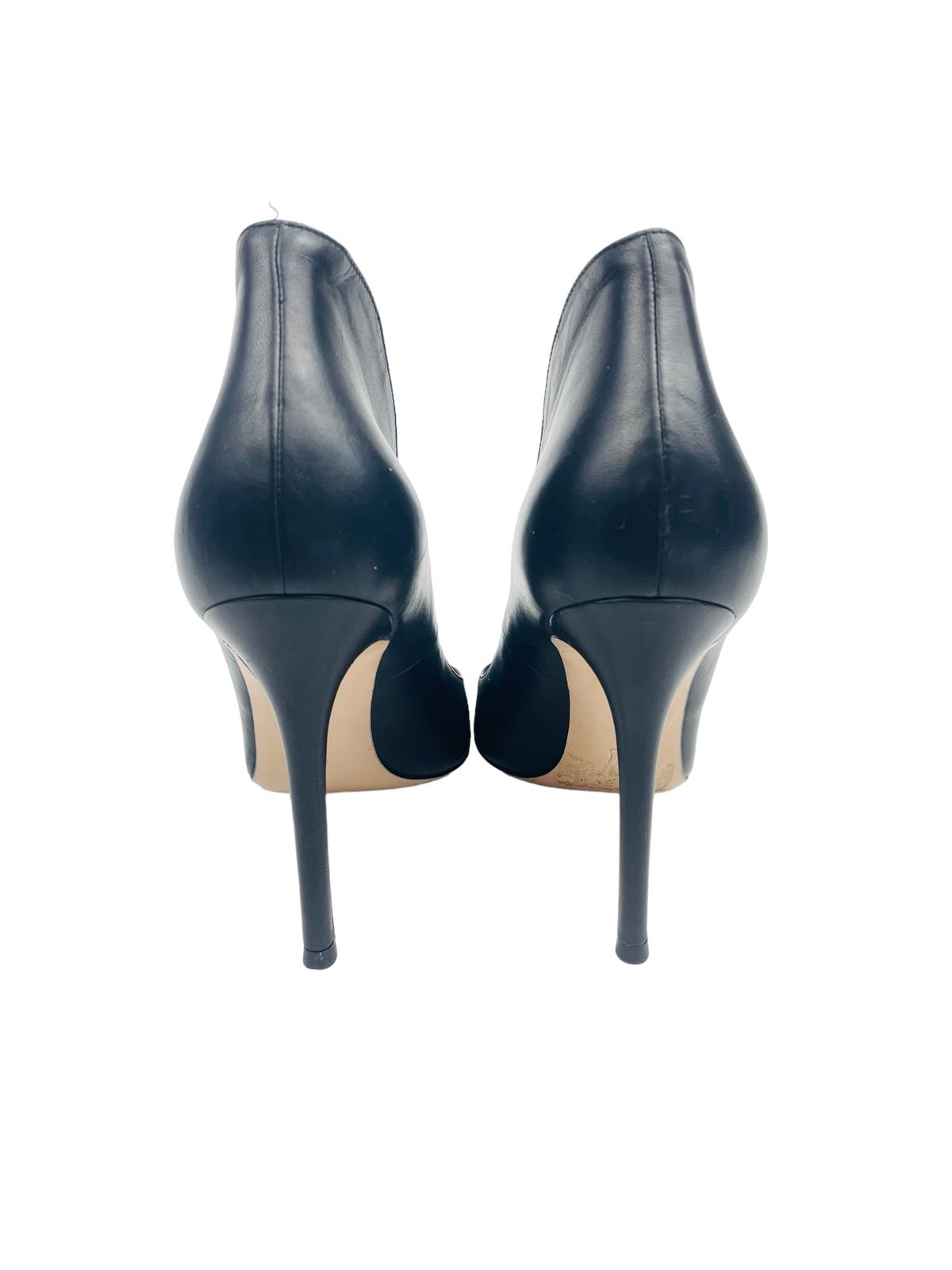BLACK LEATHER HEELS