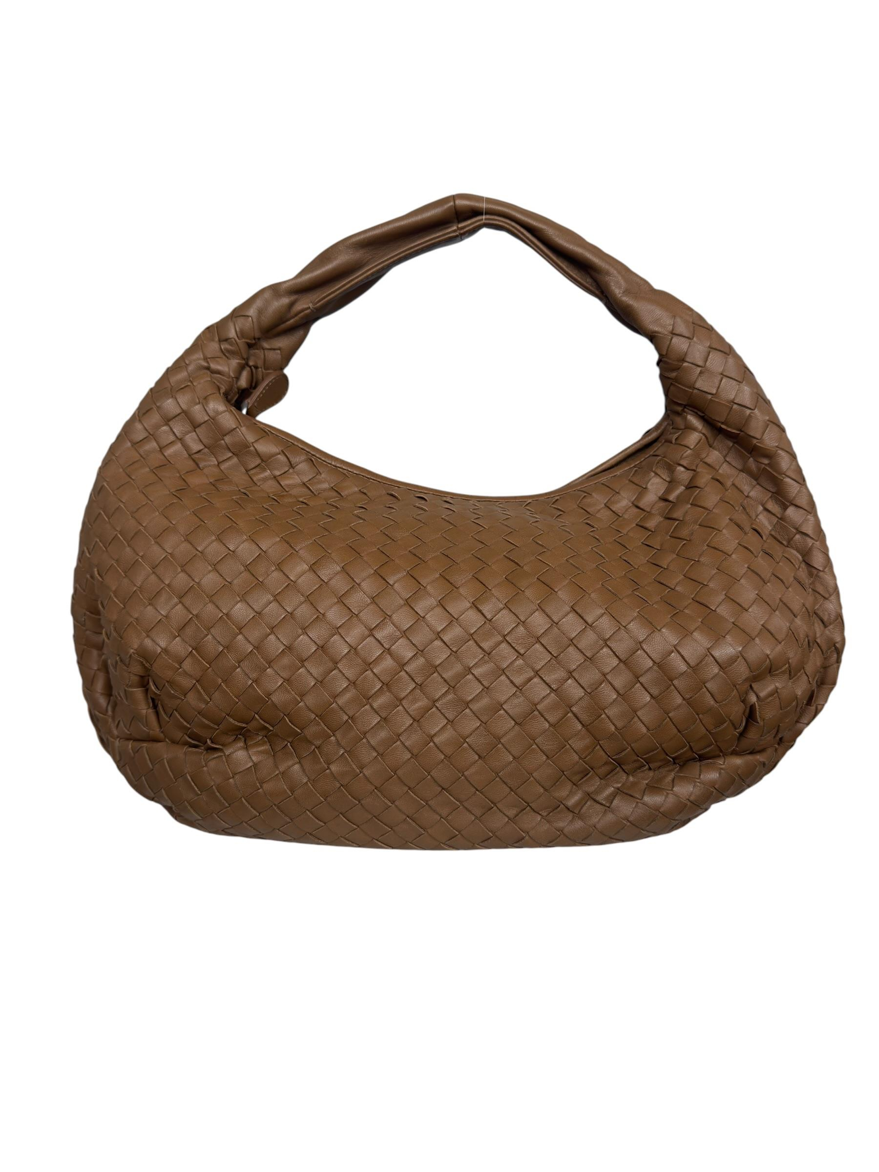 BOTTEGA VENETA BROWN INTRECCIATO HOBO BAG