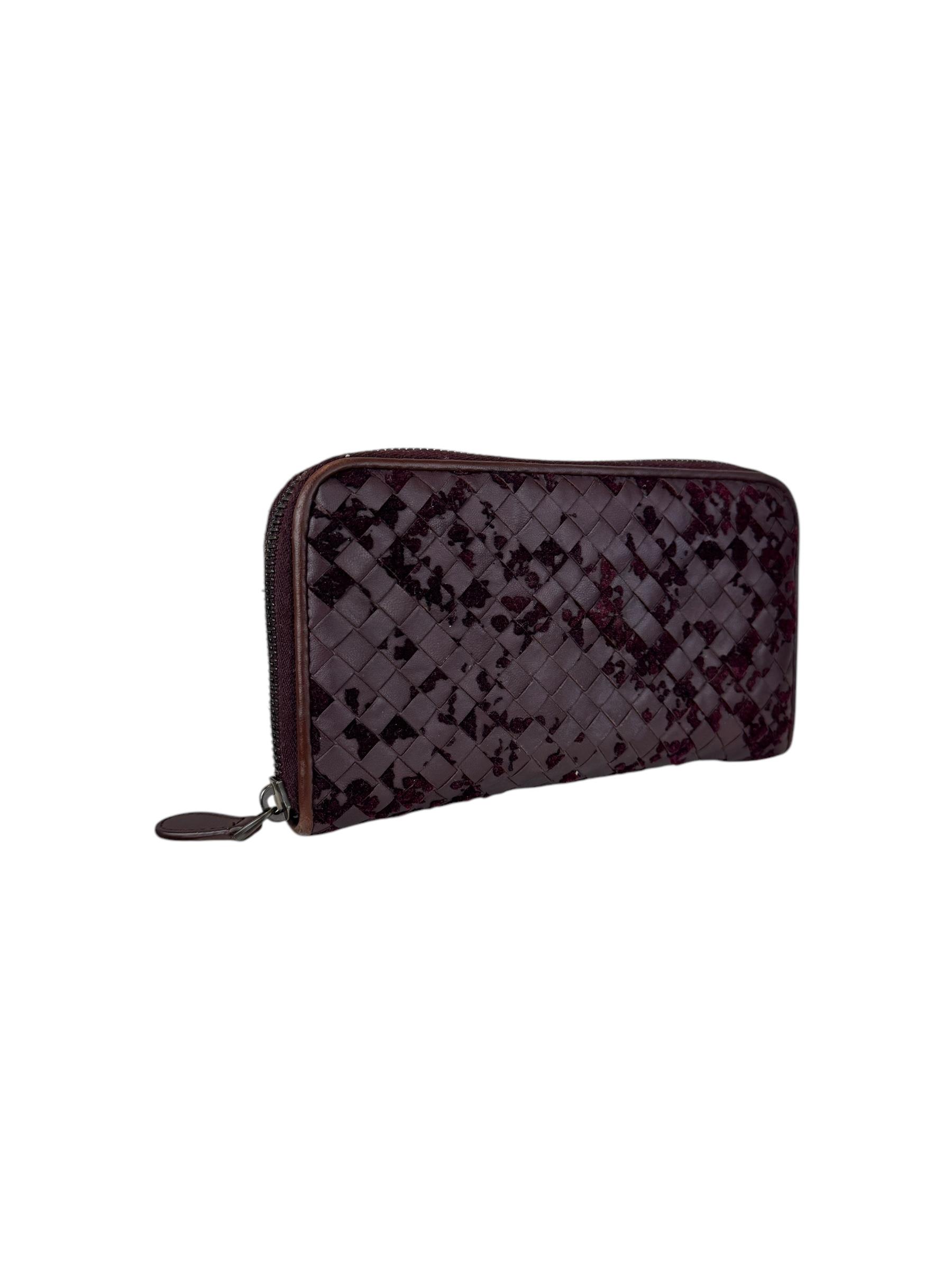 BOTTEGA VENETA BURGUNDY WALLET 
