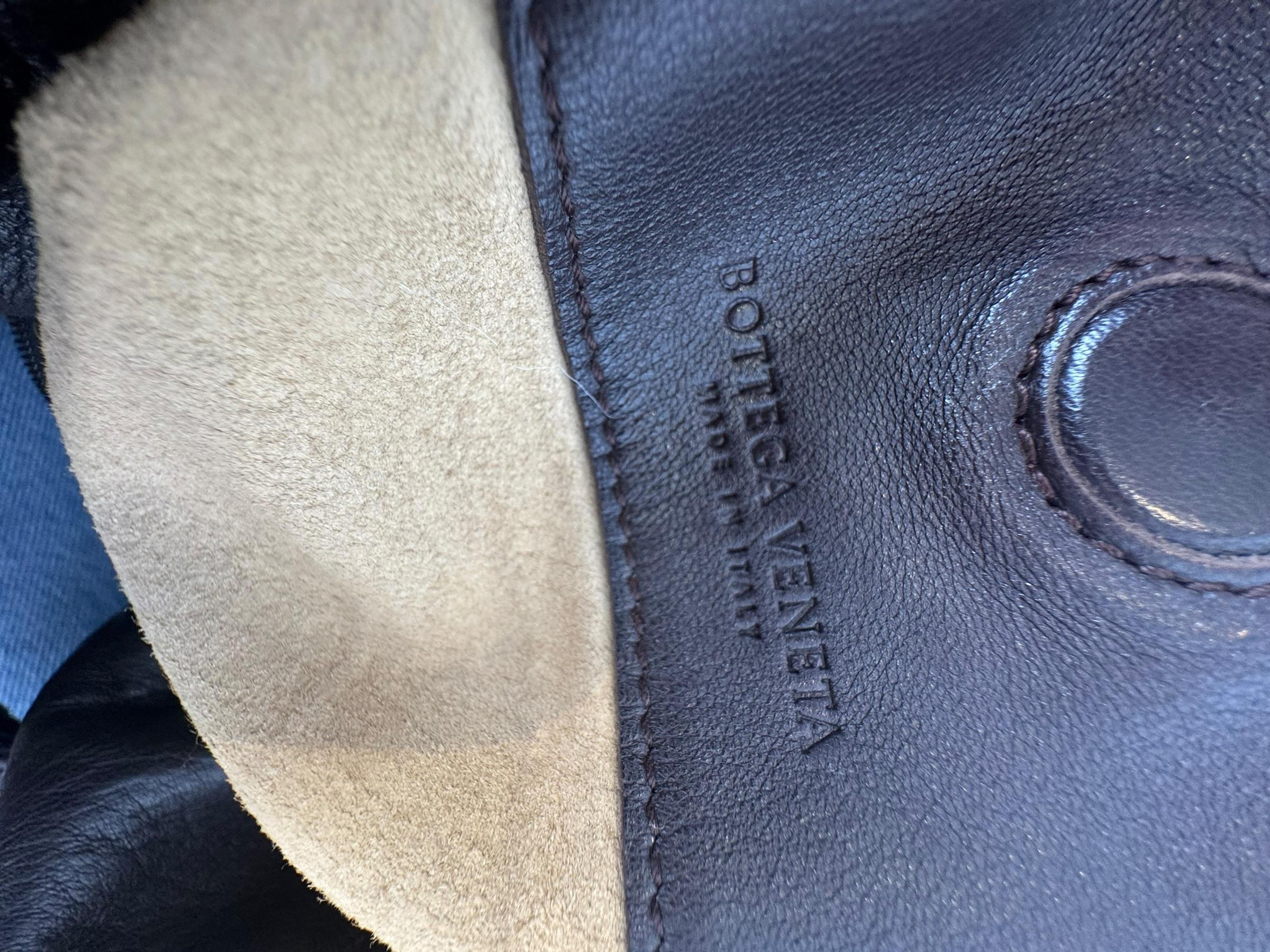 BOTTEGA VENETA DARK BROWN INTRECCIATO HOBO BAG