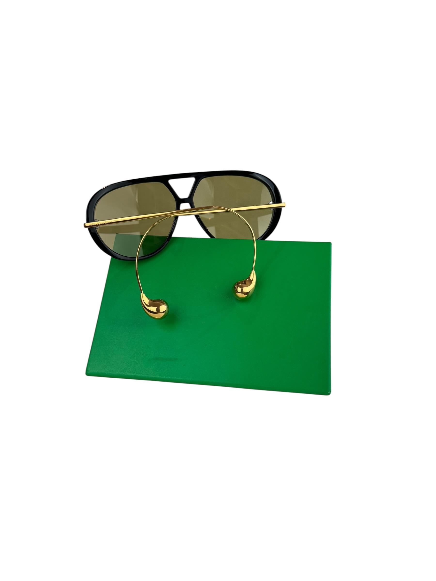 BOTTEGA VENETA DROP AVIATOR SUNGLASSES
