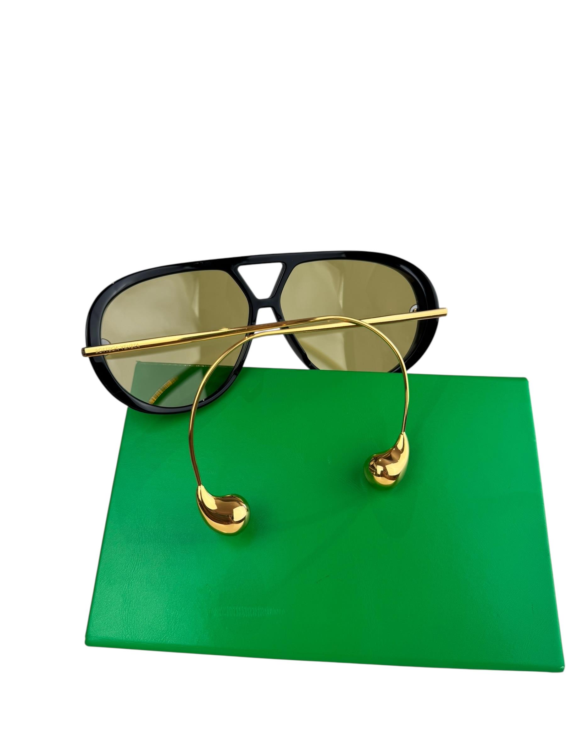BOTTEGA VENETA DROP AVIATOR SUNGLASSES