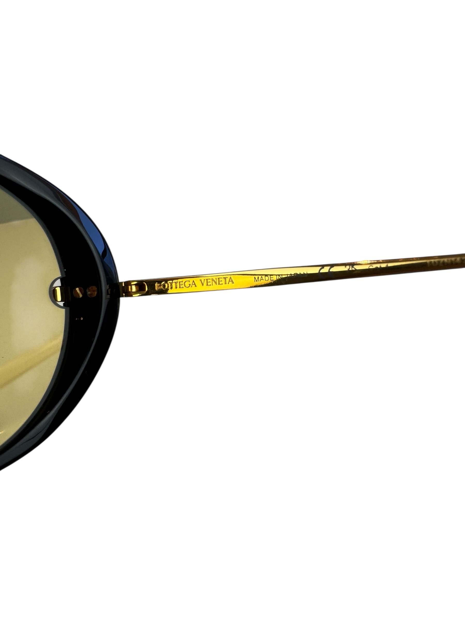 BOTTEGA VENETA DROP AVIATOR SUNGLASSES