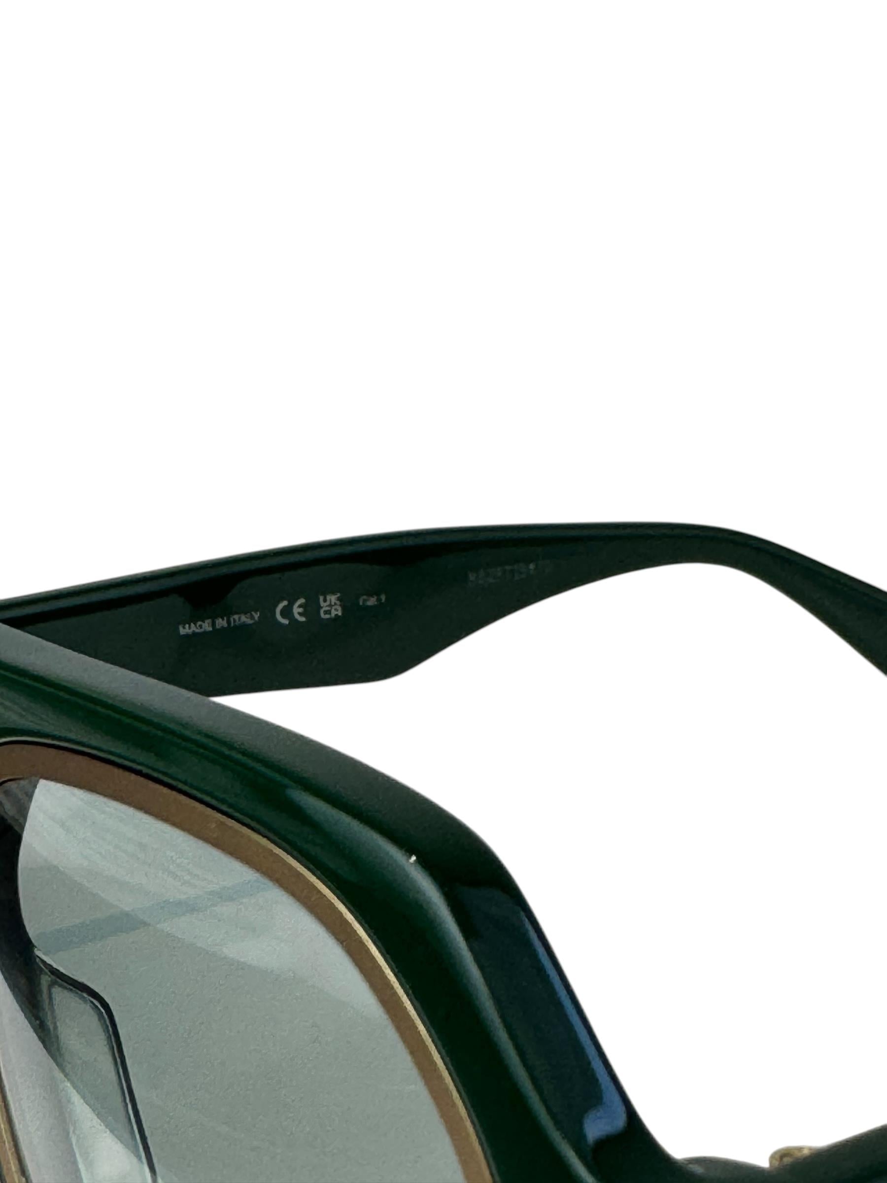 BOTTEGA VENETA DUCK GREEN SUNGLASSES