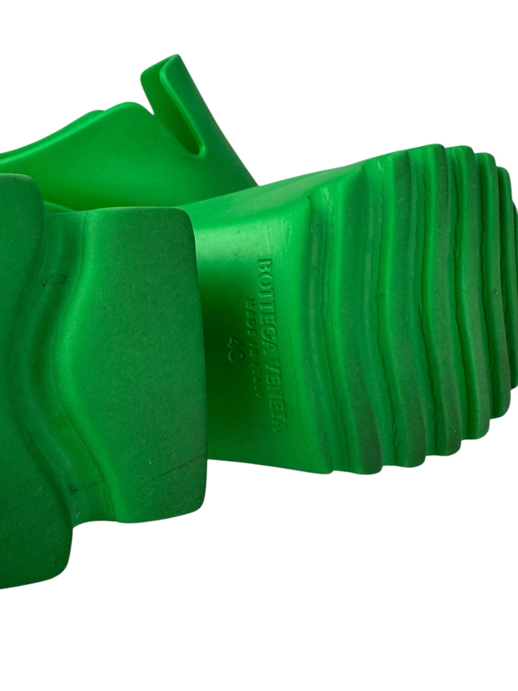 BOTTEGA VENETA GREEN CLOGS RUBBER